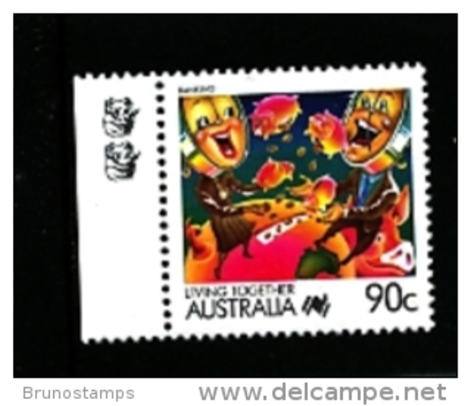 AUSTRALIA - 1991  90c.  BANKING  2 KOALAS  REPRINT  MINT NH - Essais & Réimpressions