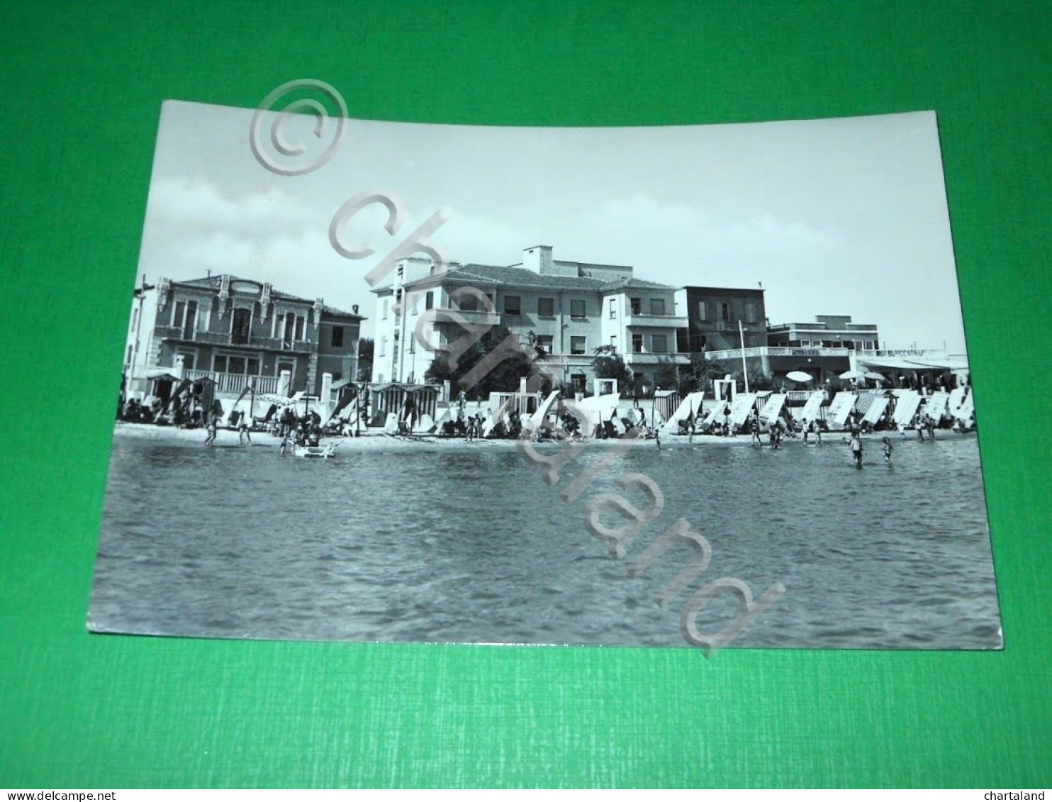 Cartolina Bellaria - Spiaggia E Alberghi 1954 - Rimini