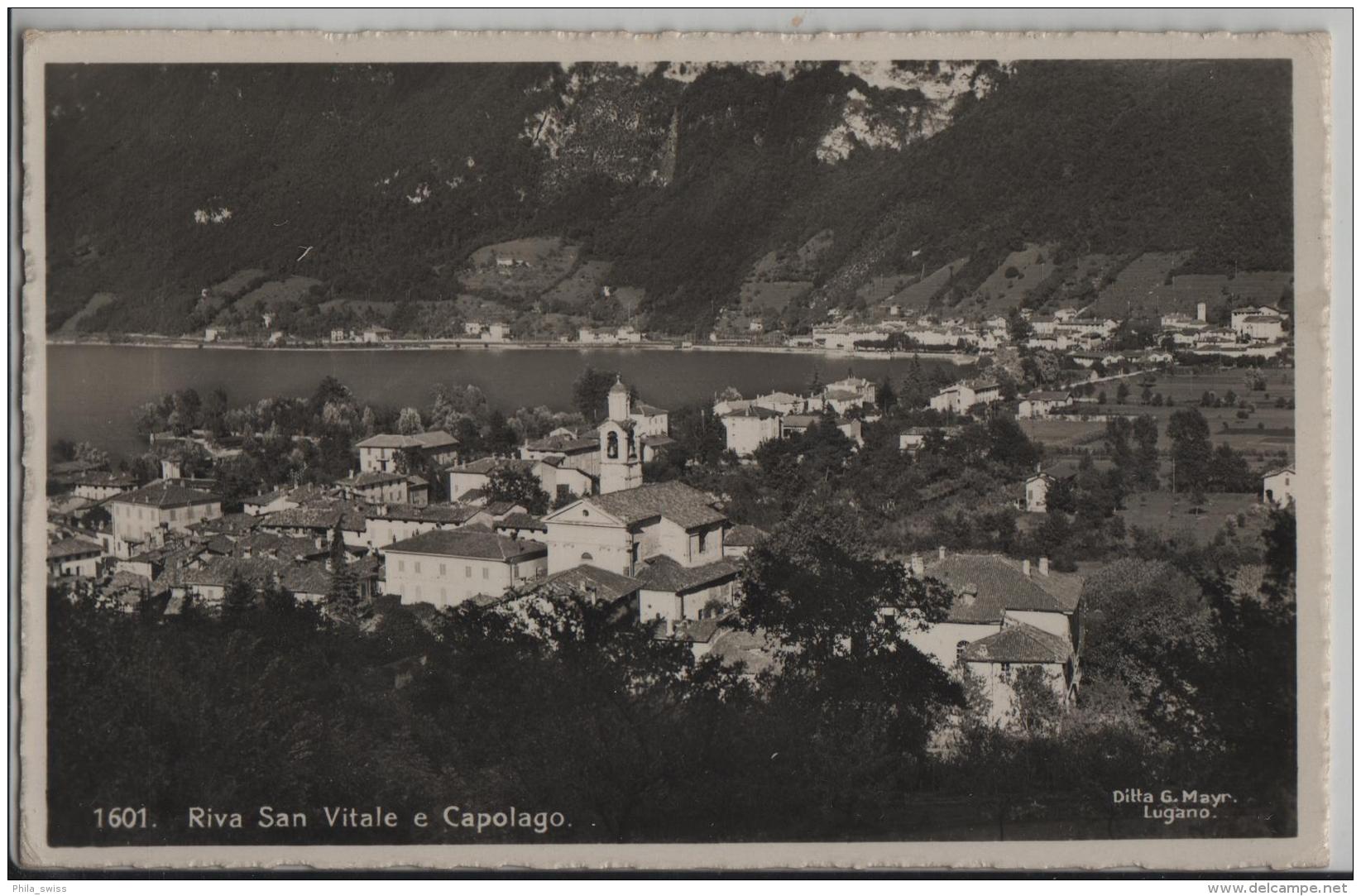 Riva San Vitale E Capolago - Photo: Ditta G. Mayr No. 1601 - Capolago