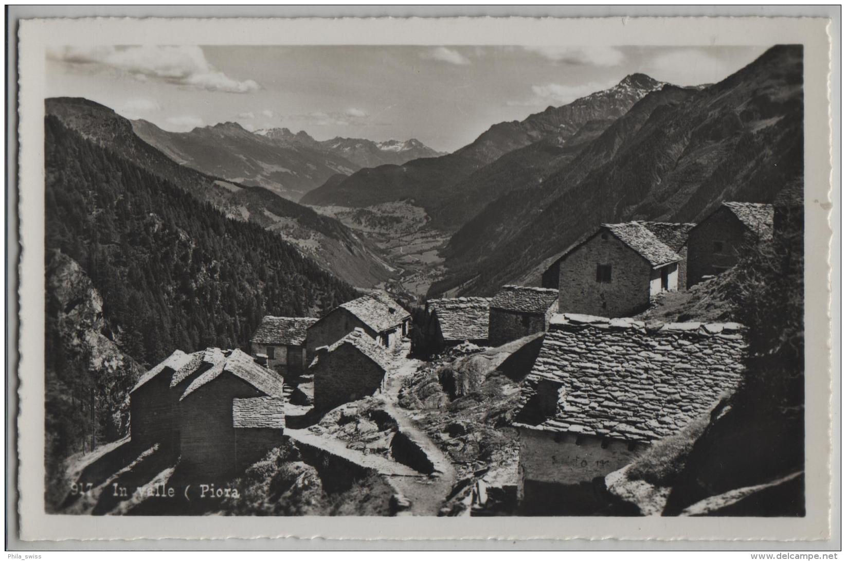 In Valle (Piora) - Photo: A. & W. Borelli No. 917 - Autres & Non Classés