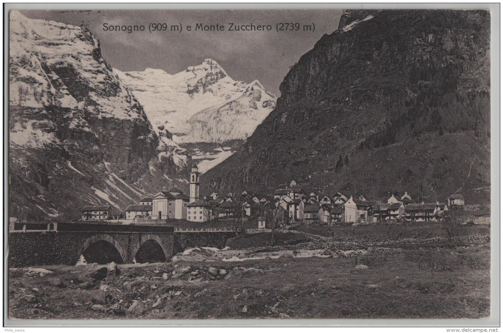 Sonogno (909 M) E Monte Zucchero (2739 M) - Photo: Brunner - Sonogno