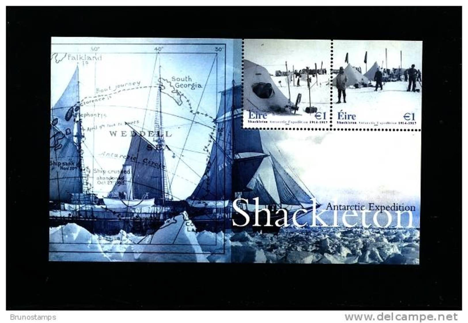 IRELAND/EIRE - 2004  SHACKLETON ANTARCTIC EXPEDITION  MS MINT NH - Blocchi & Foglietti