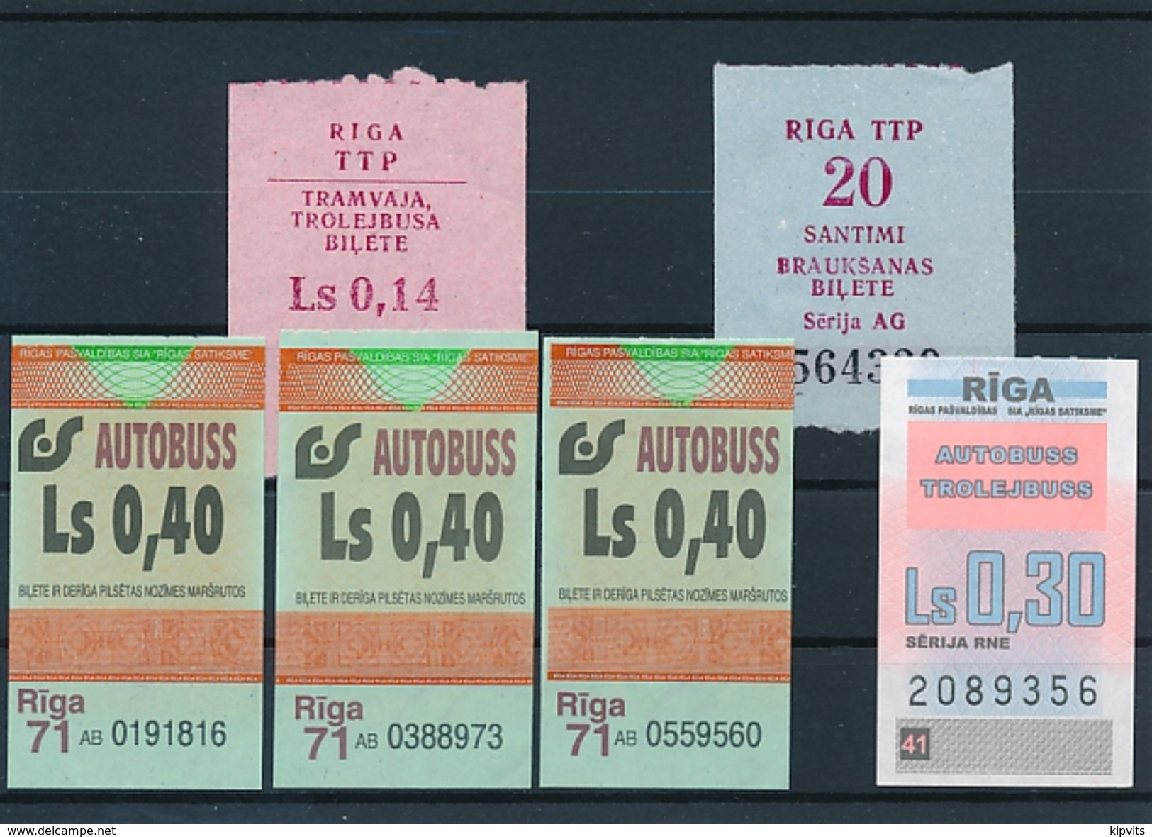 Latvia Riga Lot Bus One Way Tickets - 6 Different Values - Europe