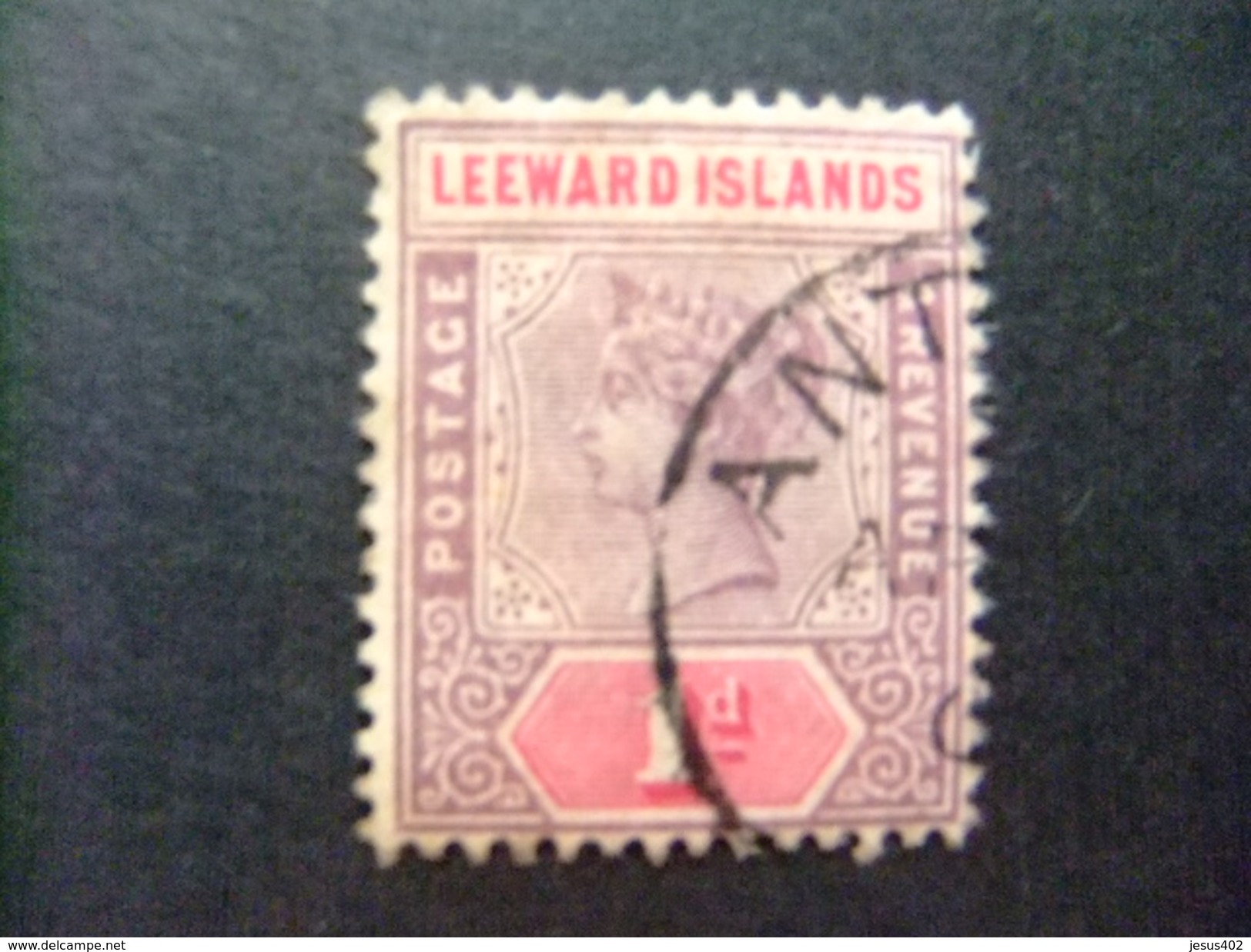 LEEWARD 1890 Reine VICTORIA Yvert N 2 FU - Leeward  Islands