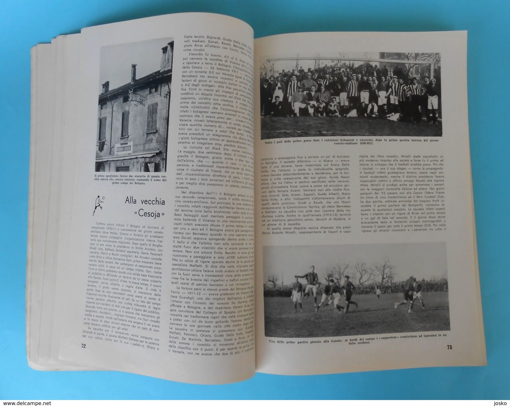 BOLOGNA FC 1909 - Il mezzo secolo del Bologna 1909-1959 OLD BOOK-MONOGRAPH Italy football soccer calcio fussball Italia