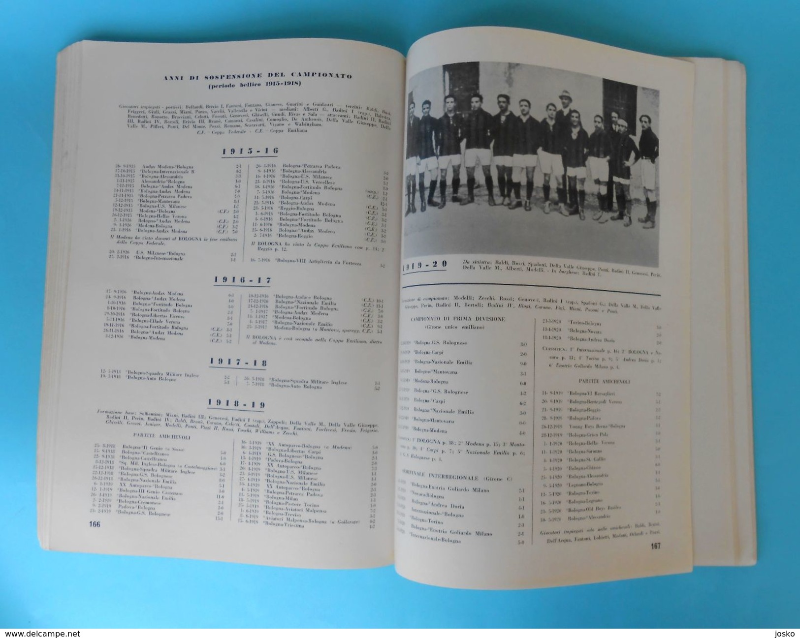 BOLOGNA FC 1909 - Il mezzo secolo del Bologna 1909-1959 OLD BOOK-MONOGRAPH Italy football soccer calcio fussball Italia