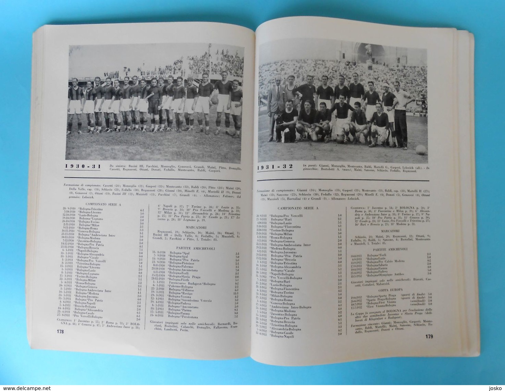 BOLOGNA FC 1909 - Il mezzo secolo del Bologna 1909-1959 OLD BOOK-MONOGRAPH Italy football soccer calcio fussball Italia