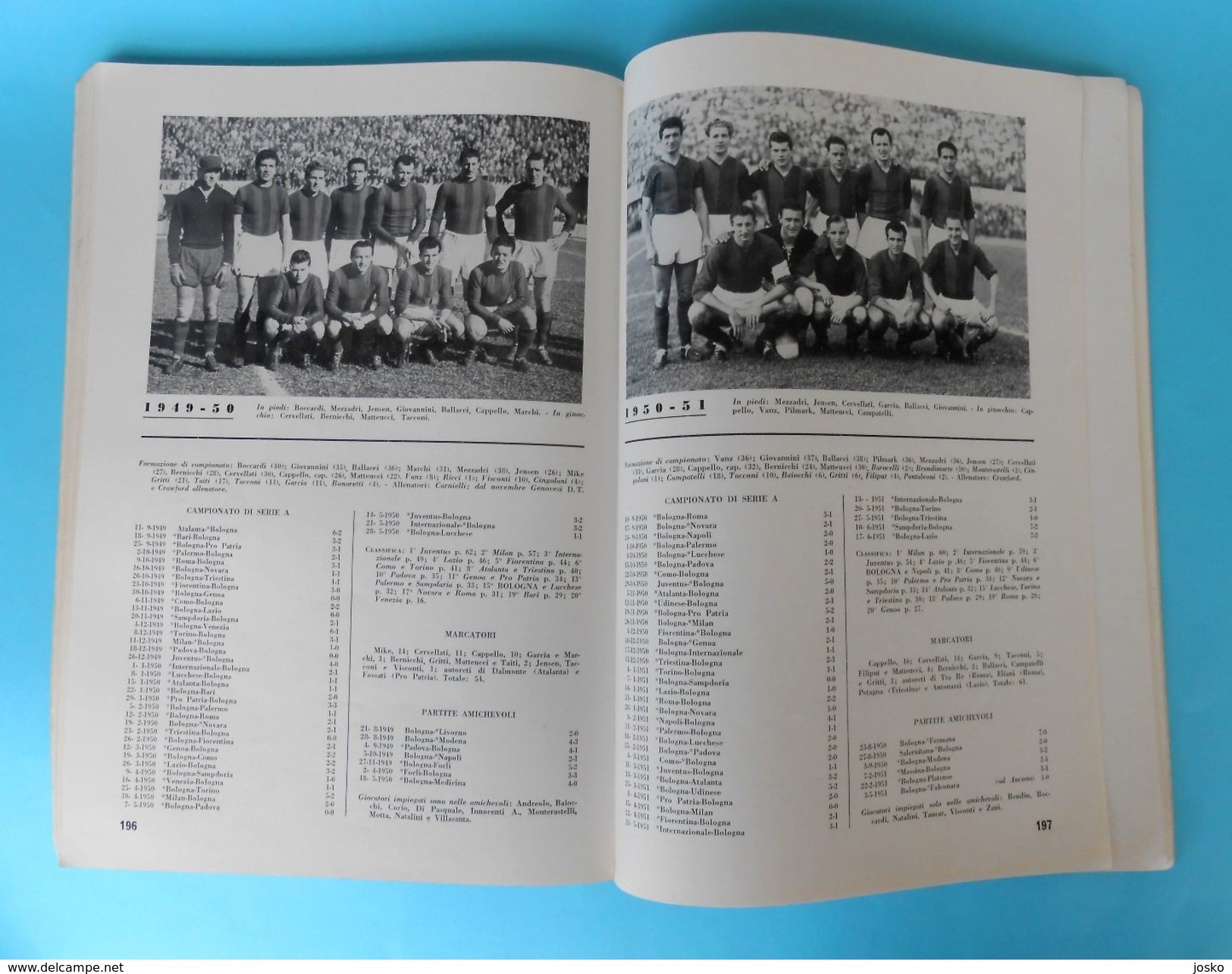 BOLOGNA FC 1909 - Il mezzo secolo del Bologna 1909-1959 OLD BOOK-MONOGRAPH Italy football soccer calcio fussball Italia