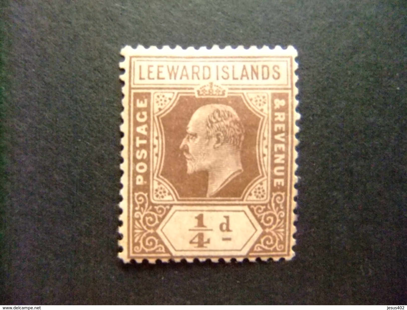 LEEWARD 1906 - 11 Le Roi EDOUARD VII  Yvert N 33 * MH - Leeward  Islands