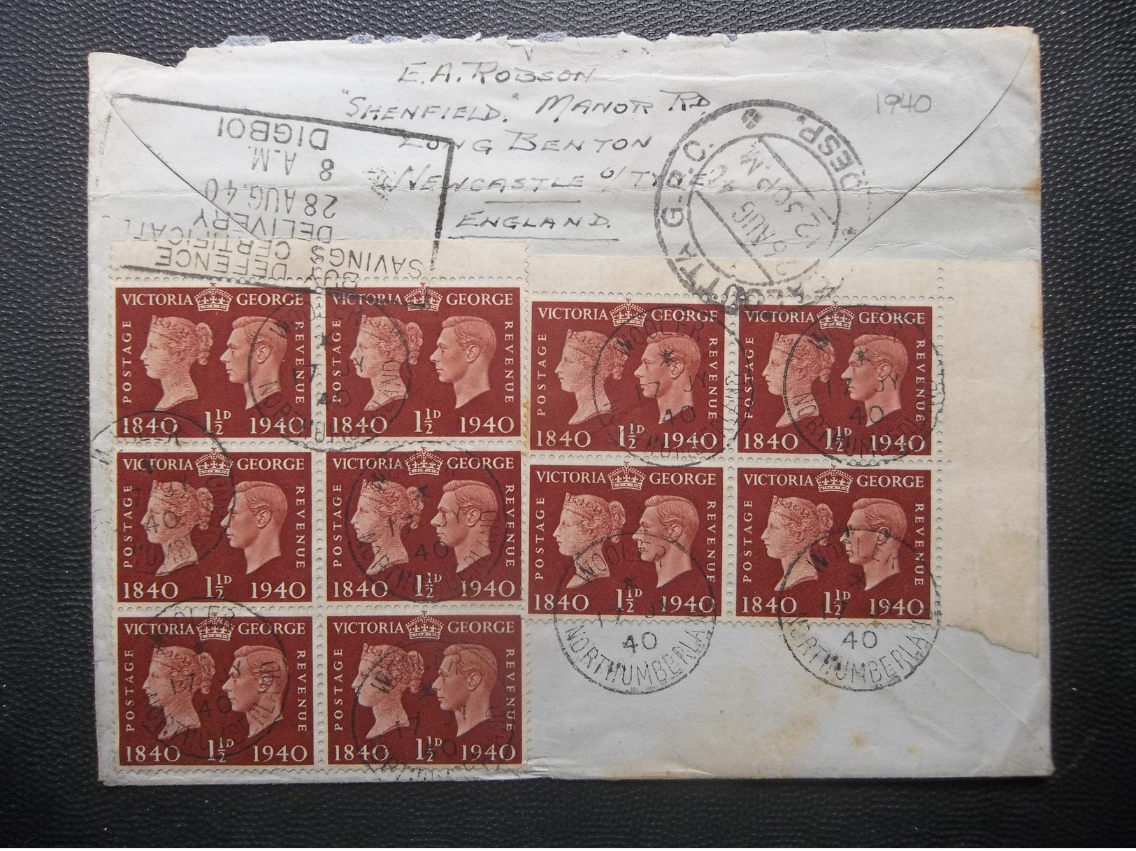 Great Britain: 1940 Air Cover (Not Opened By Censor) To India (#BR1) - Covers & Documents