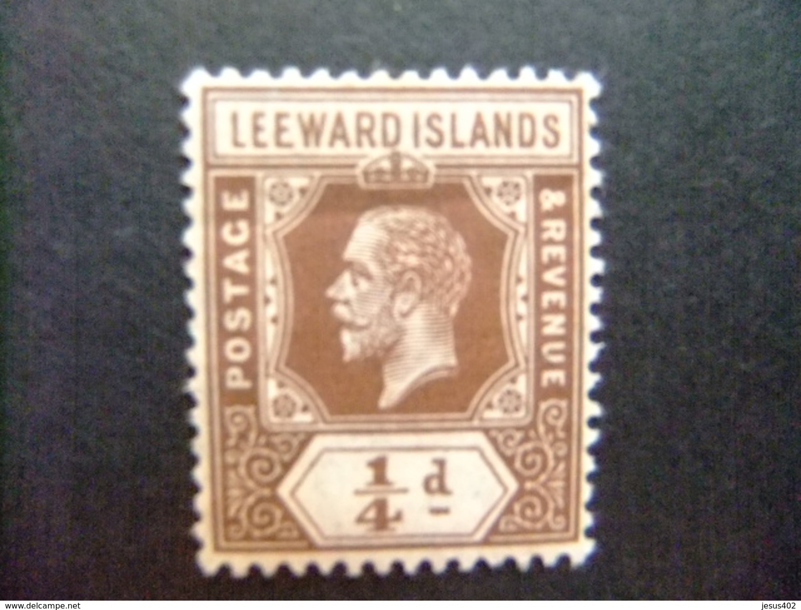 LEEWARD 1913 - 22 Le Roi GEORGE V Yvert N 46 * MH - Leeward  Islands