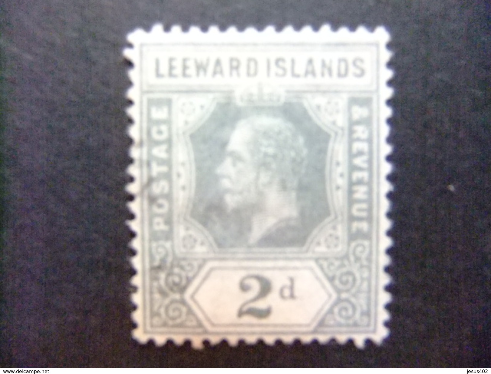 LEEWARD 1913 - 22 Le Roi GEORGE V Yvert N 49 º FU - Leeward  Islands