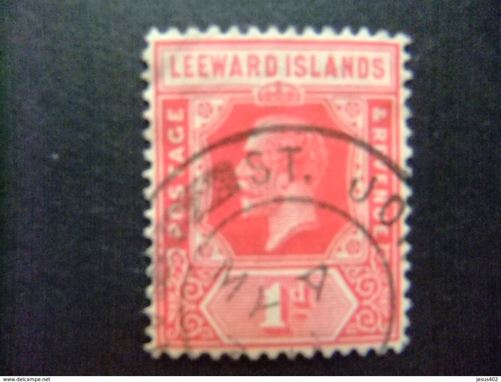 LEEWARD 1921 - 28 Le Roi GEORGE V Yvert N 63 º FU - Leeward  Islands