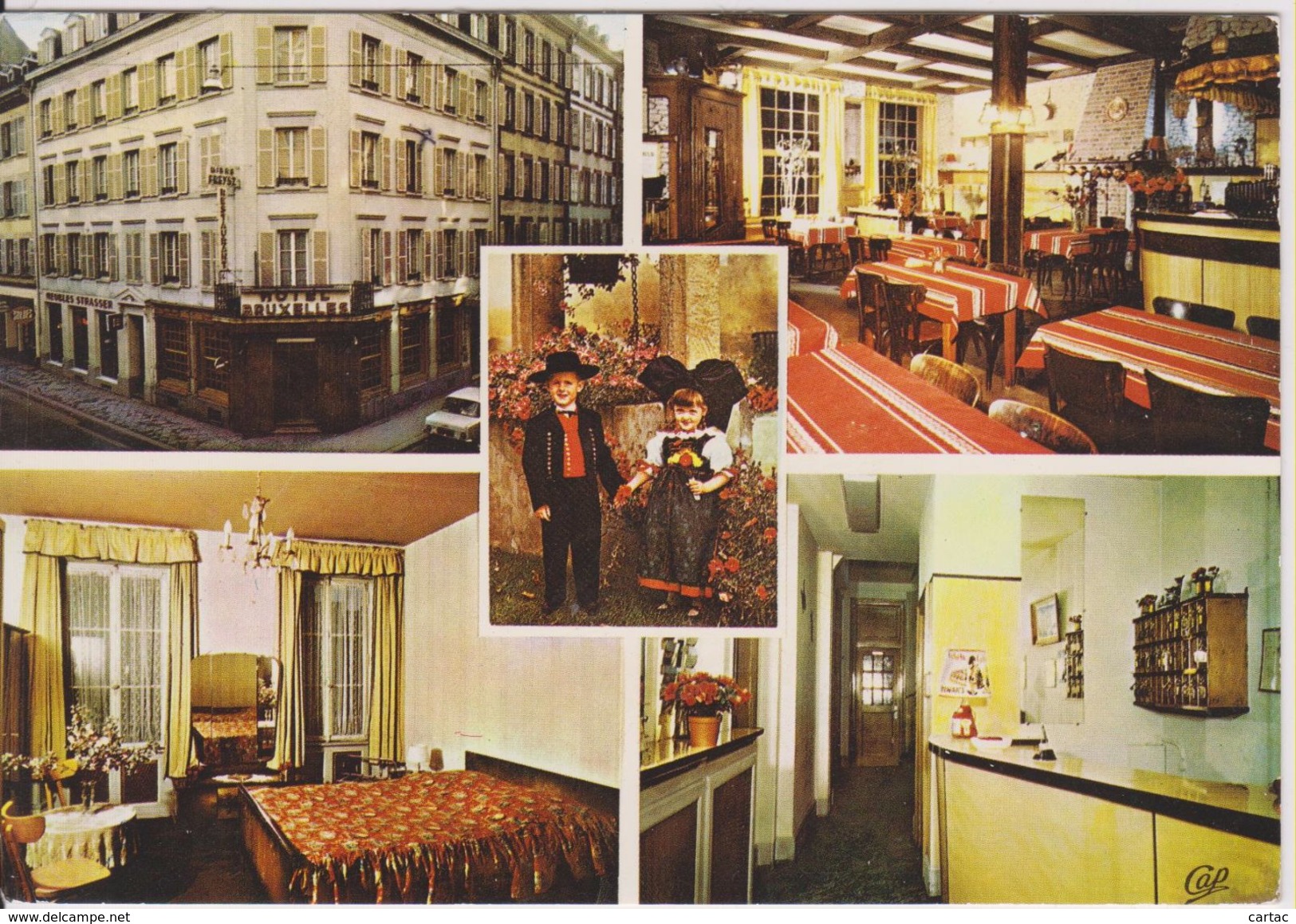 D67 - STRASBOURG - HOTEL DE BRUXELLES - RESTAURANT - 13 RUE KUHN - MUTIVUES - ENFANTS EN COSTUME -  CPSM Grand Format - Strasbourg