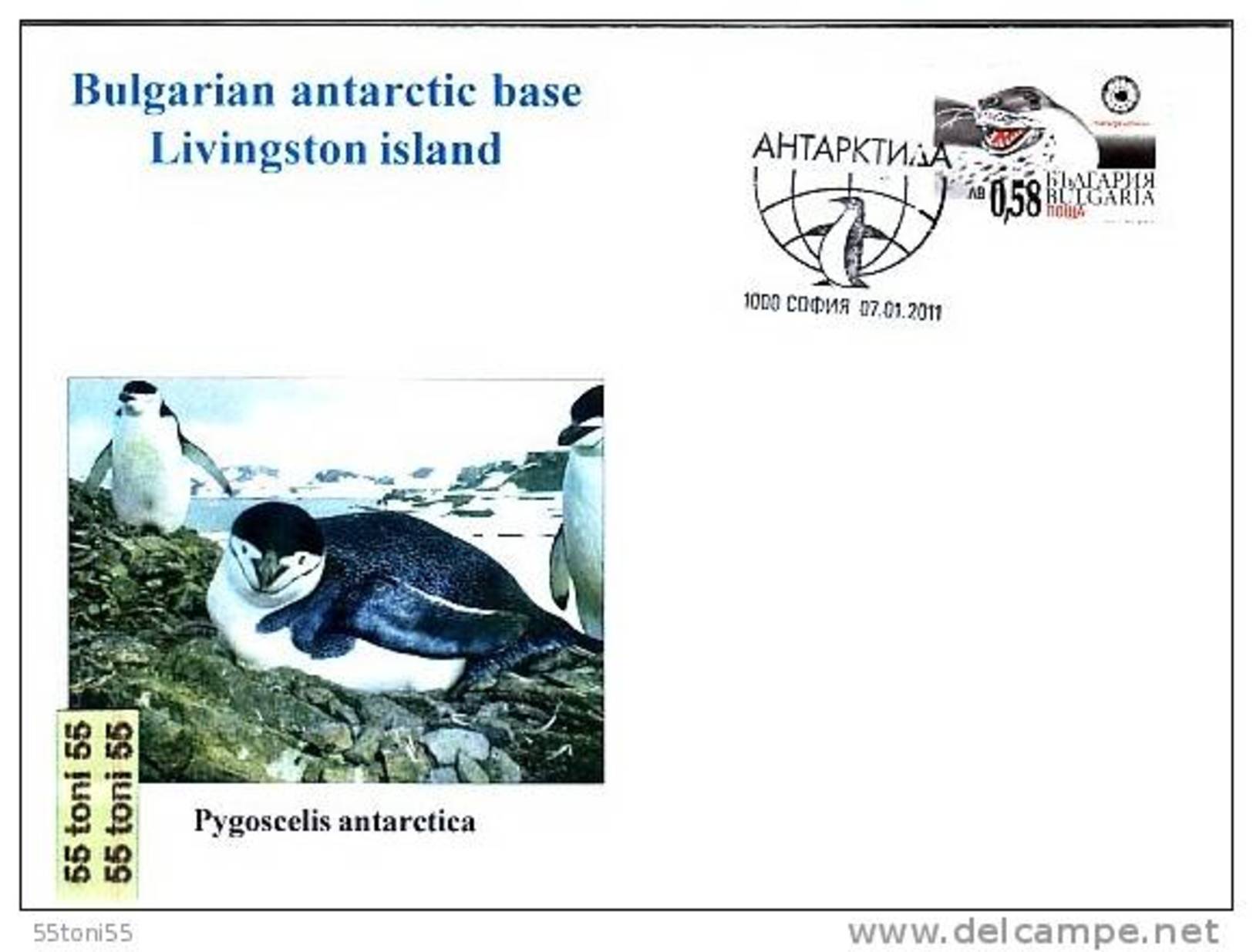 2011  Bulgarian Antarctic Base Livingstone Island (Seal)1v.-  FDC Bulgaria / Bulgarie - Arctische Expedities