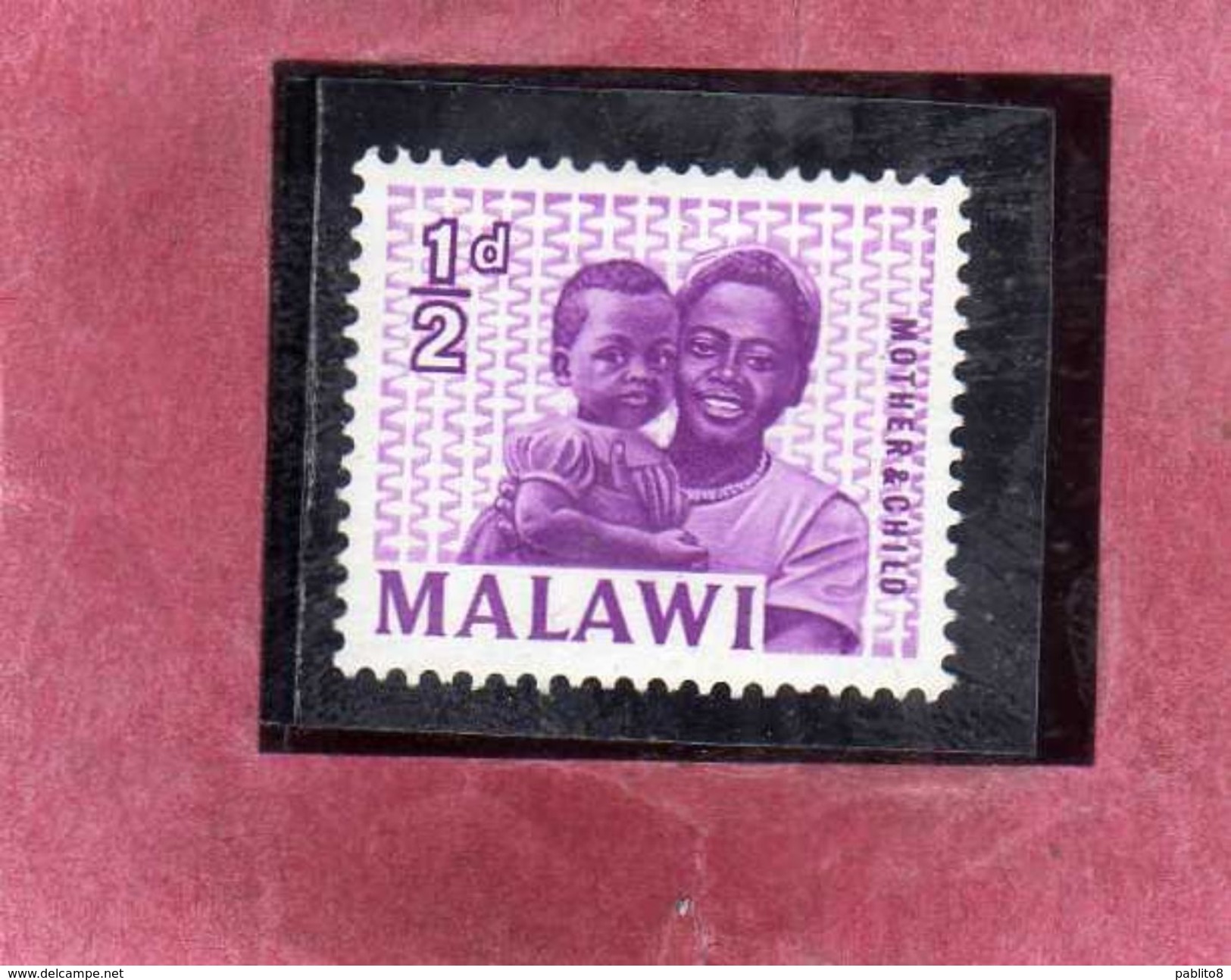 MALAWI 1964 1965 MOTHER & CHILD MADRE E FIGLIO 1/2p MNH - Malawi (1964-...)