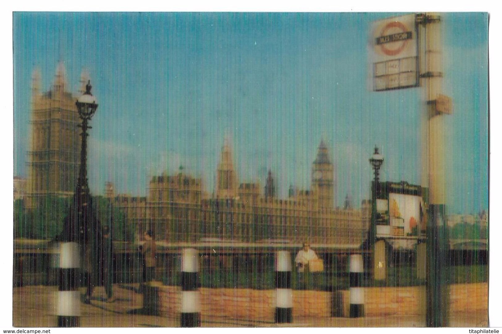 CP 3 Dimensional London House Of Parliament D 3007 Stereorama United Kingdom Circulée 1970 - Houses Of Parliament