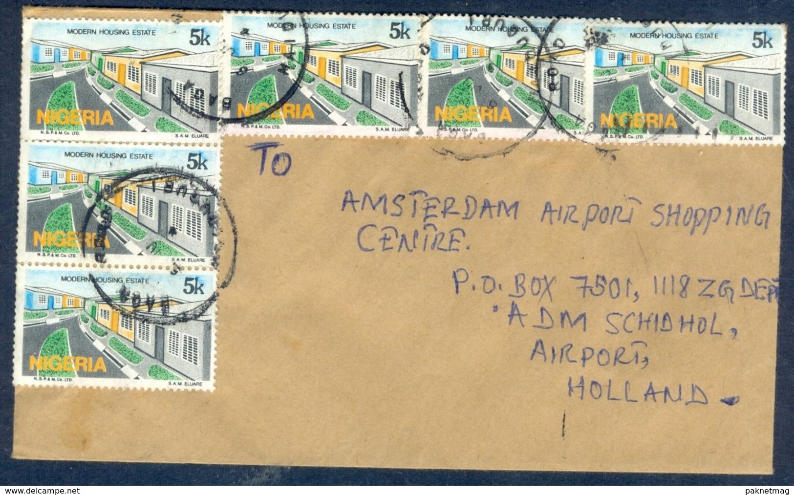 G81- Postal Used Cover. Posted From Nigeria To Holland.Modern Housing. - Nigeria (1961-...)
