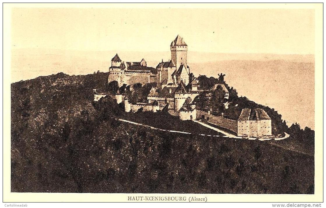 [DC10459] CPA - FRANCIA - HAUT KOENIGSBOURG - ALSACE - TIMBRE VISITE AU CHATEAU - Non Viaggiata - Old Postcard - Altri & Non Classificati