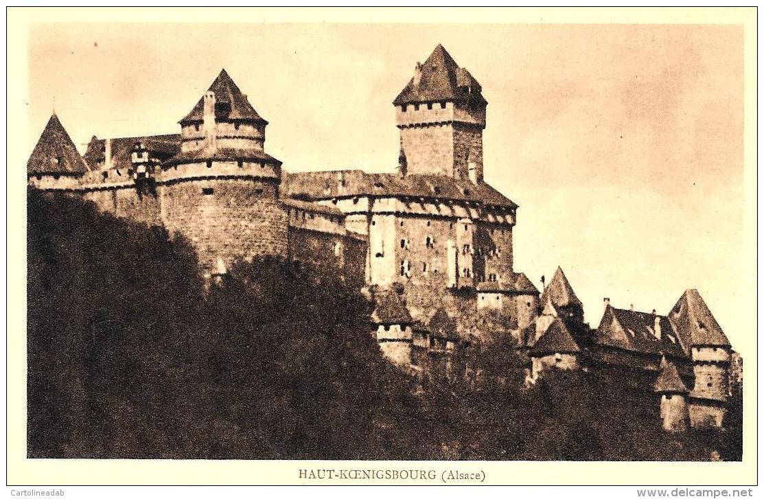 [DC10460] CPA - FRANCIA - HAUT KOENIGSBOURG - ALSACE - TIMBRE VISITE AU CHATEAU - Non Viaggiata - Old Postcard - Altri & Non Classificati