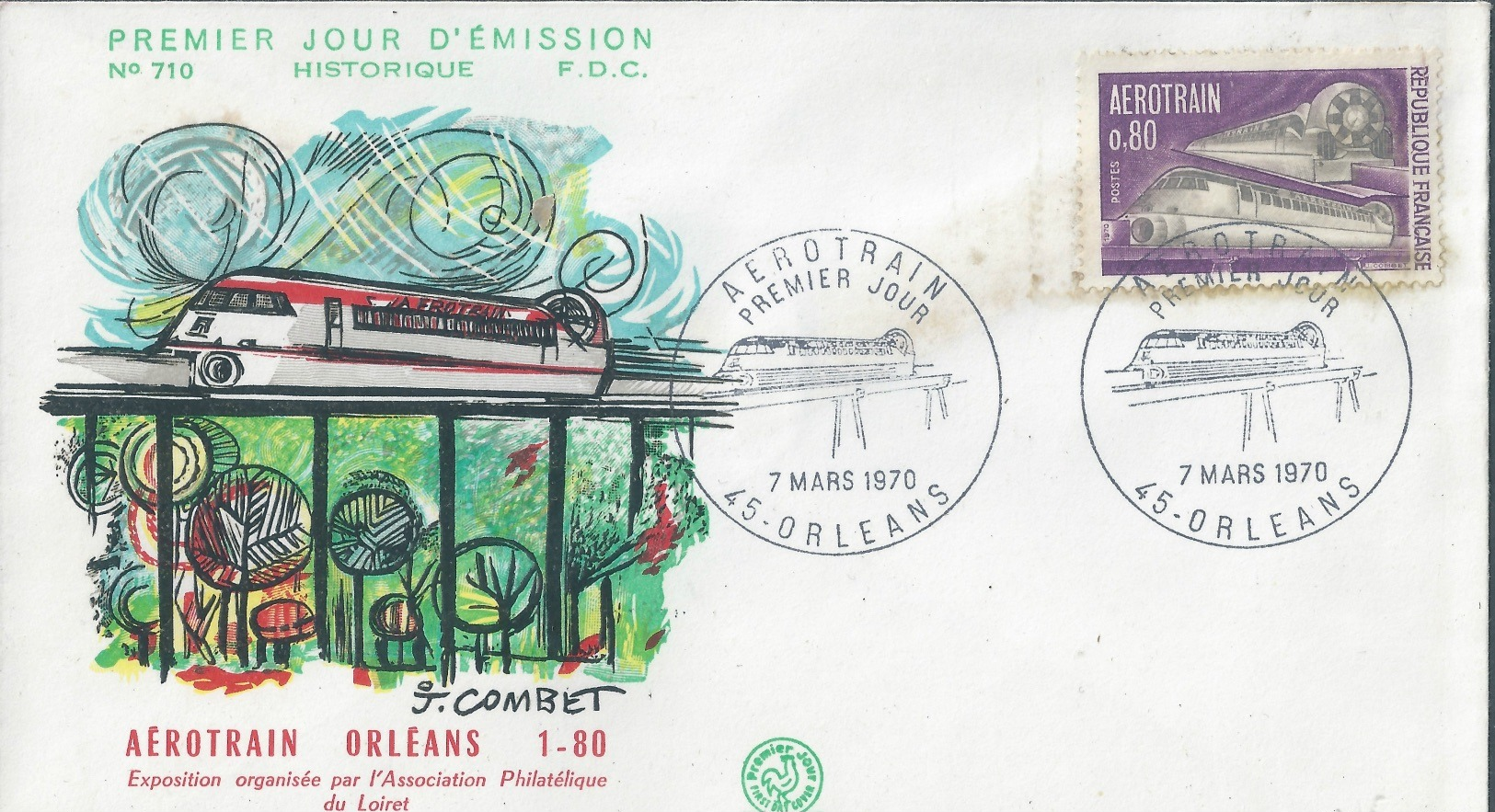 FRANCE ORLEANS TRAIN FIRST DAY COVER - 1970-1979