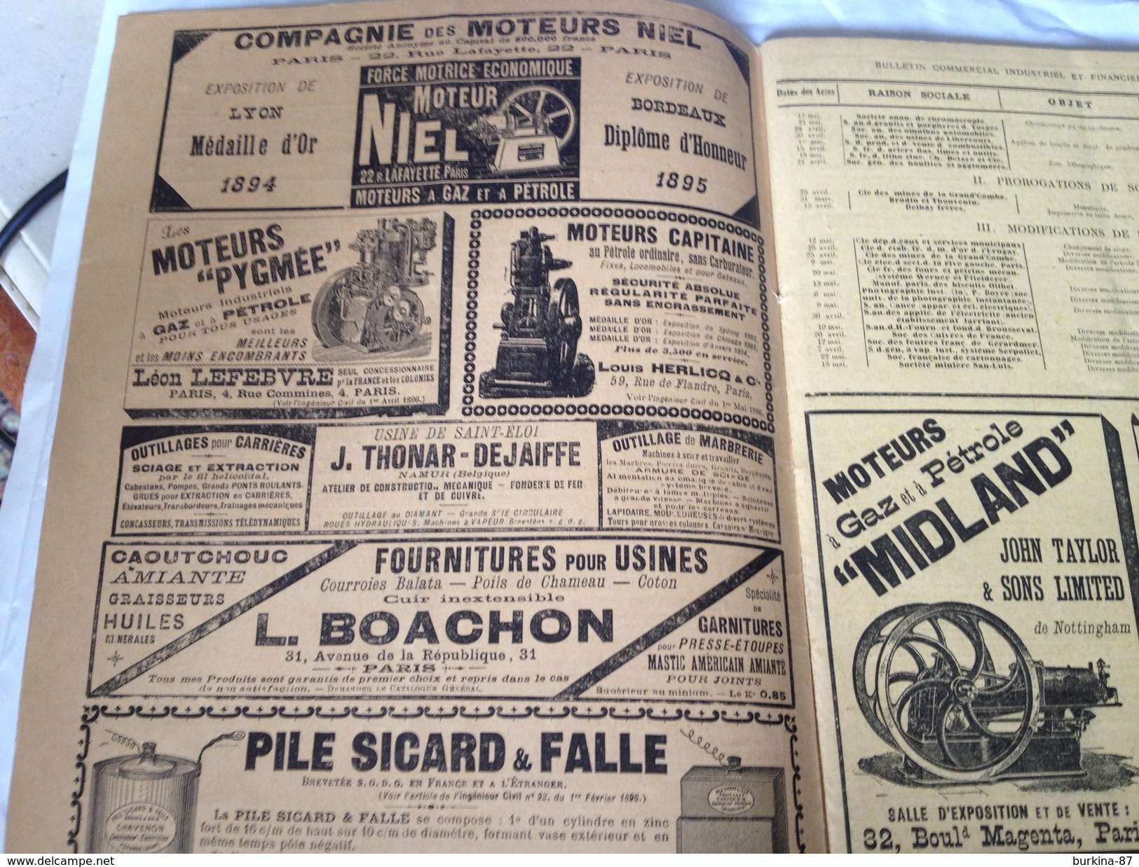 L'INGENIEUR CIVIL, 1896 , Journal D'application Et De Vulgarisation Des Découvertes Les Plus Récentes - 1850 - 1899