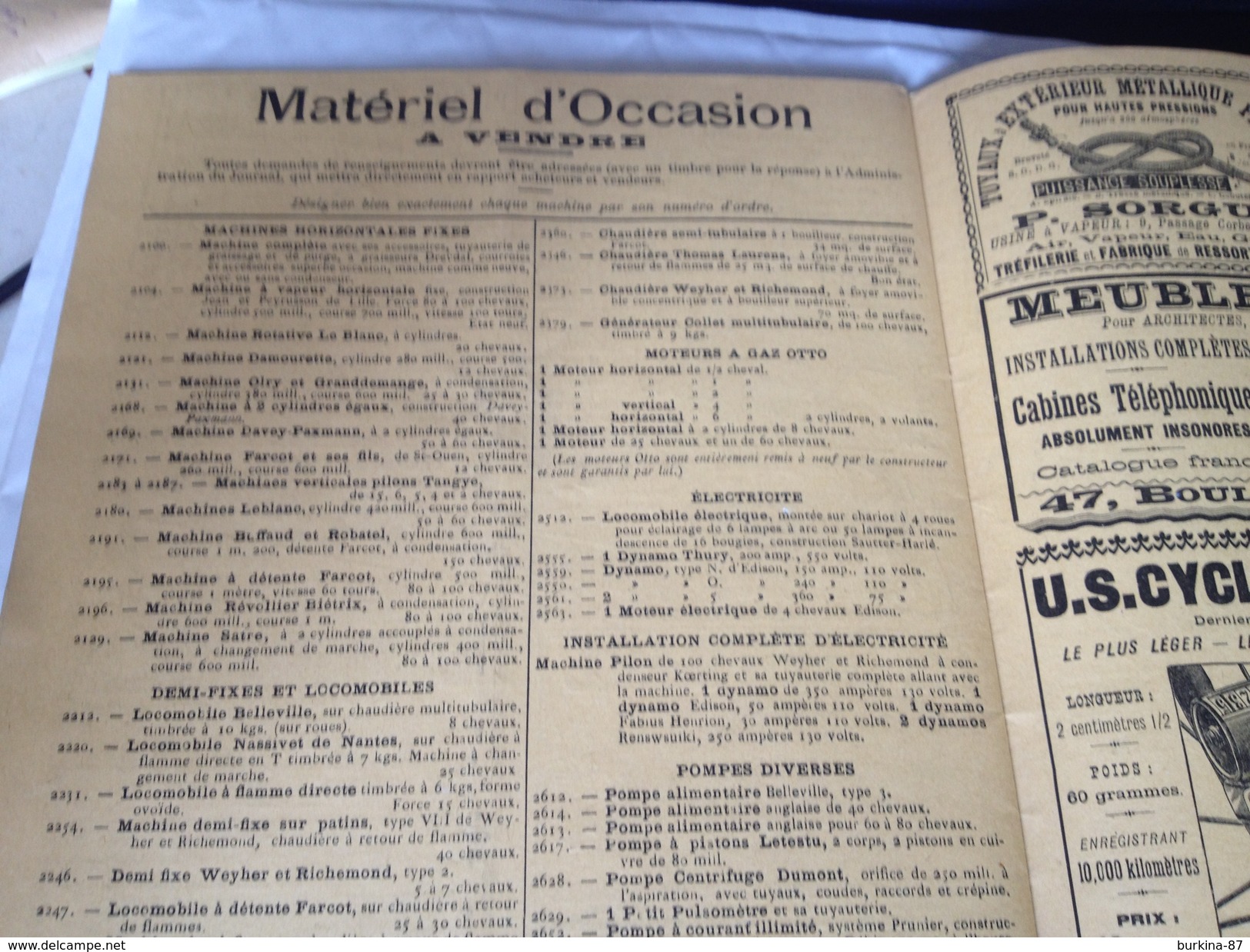 l'INGENIEUR CIVIL, 1896 , journal d'application et de vulgarisation des découvertes les plus récentes