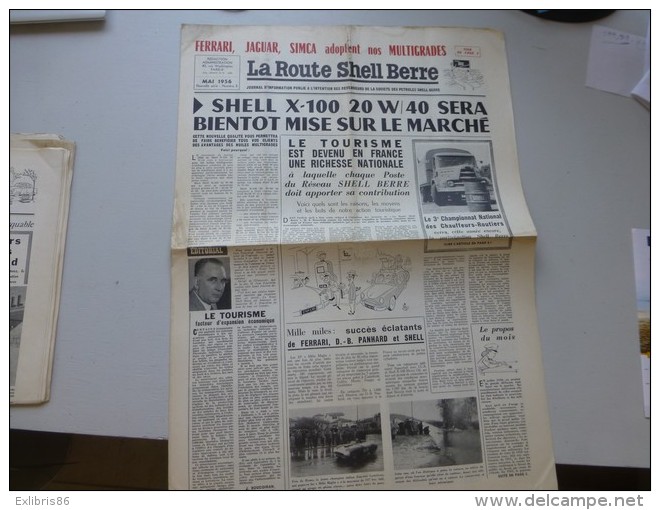 La Route Shell Berre N°5, Mai 1956, Championnats Fr Routiers, Ferrari, Jaguar, Simca,  Etc  ; Ref 340 G 22 - Autres & Non Classés