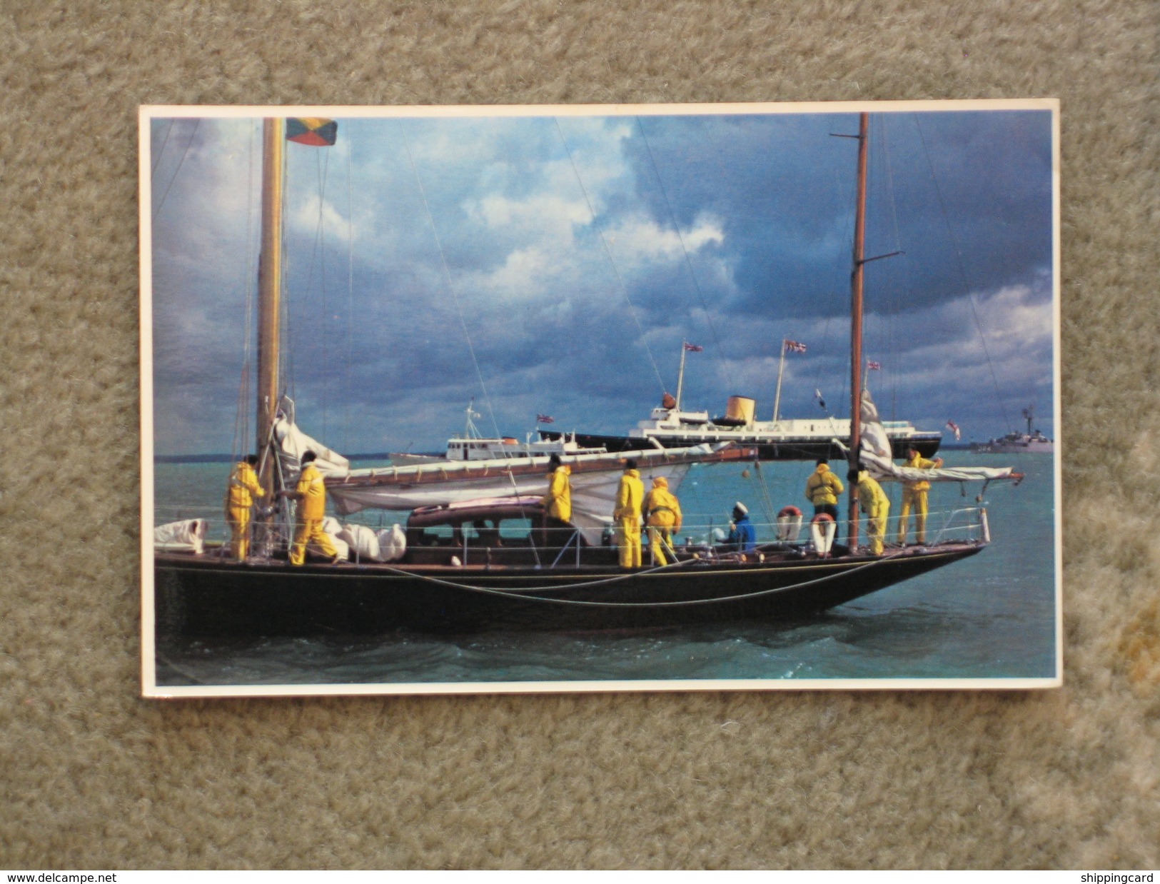 ROYAL YACHT BRITANNIA - AT COWES, CARD 2 - Steamers