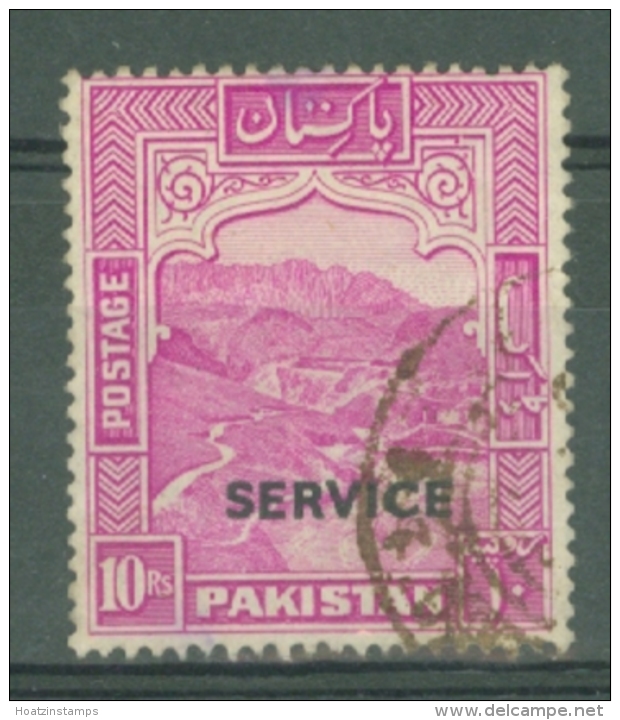 Pakistan: 1948/54   Official - Pictorial 'Service' OVPT    SG O26    10R   [Perf: 14]     Used - Pakistan