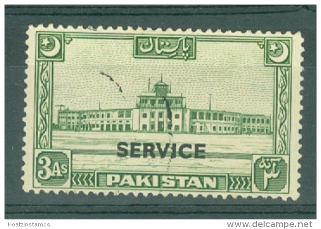 Pakistan: 1949   Official - Pictorial (Crescent Moon Points To Left) 'Service' OVPT   SG O30    3a  Used - Pakistan