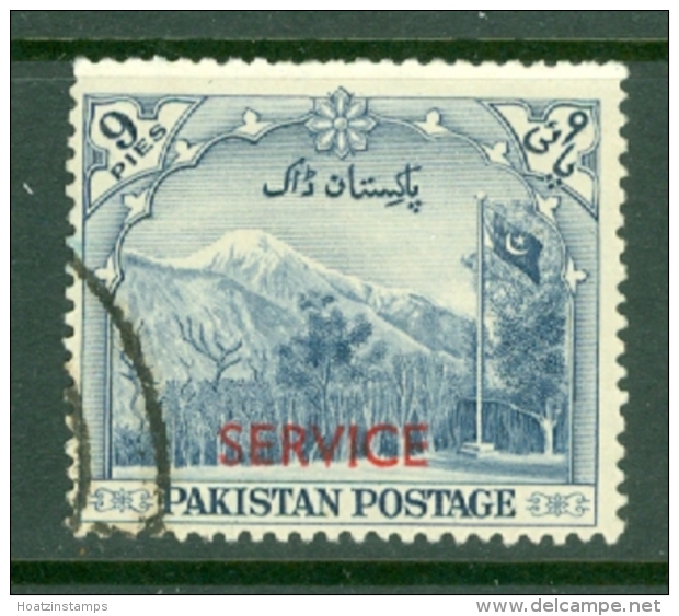 Pakistan: 1957/59   Official - Pictorial 'Service' OVPT   SG O54    9p     Used - Pakistan