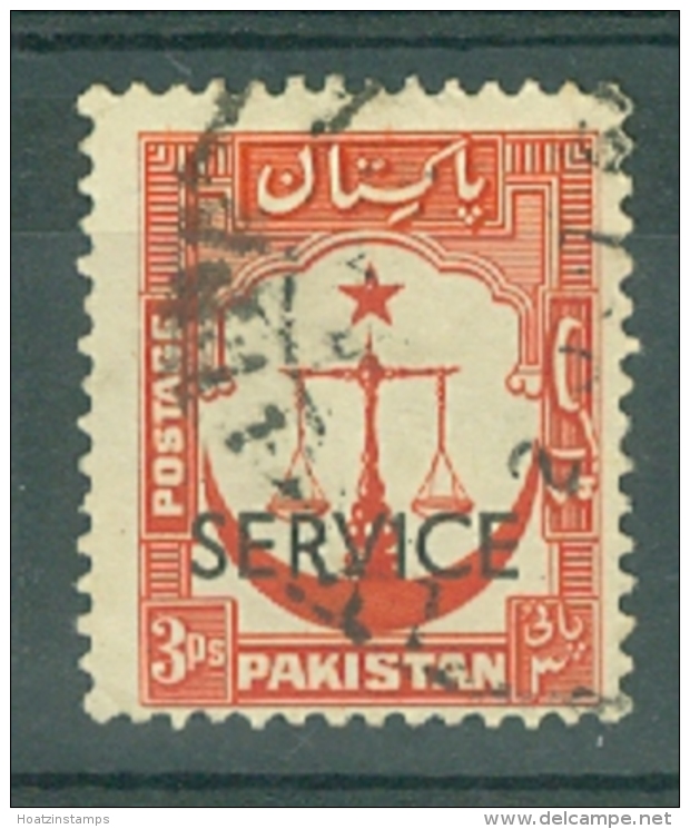 Pakistan: 1958-61   Official - Pictorial 'Service' OVPT    SG O60    3p   Used - Pakistan