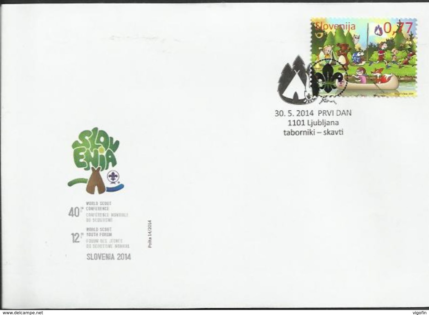 SI 2014-1069 SCOUTS, SLOVENIA, FDC - Slovenia