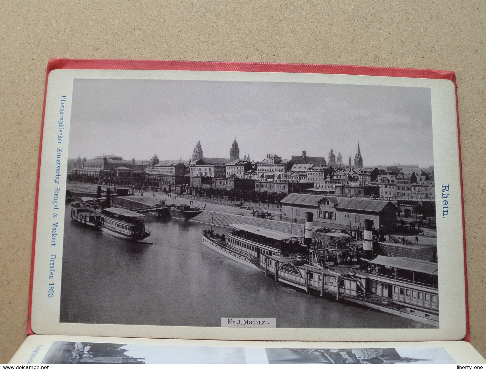 RHEIN ( Photograph STENGEL & MARKERT Dresden ) Anno 1893 ( Zie Foto's Voor Detail ) Johanna Sels Kinderdijk Holland ! - Dépliants Turistici