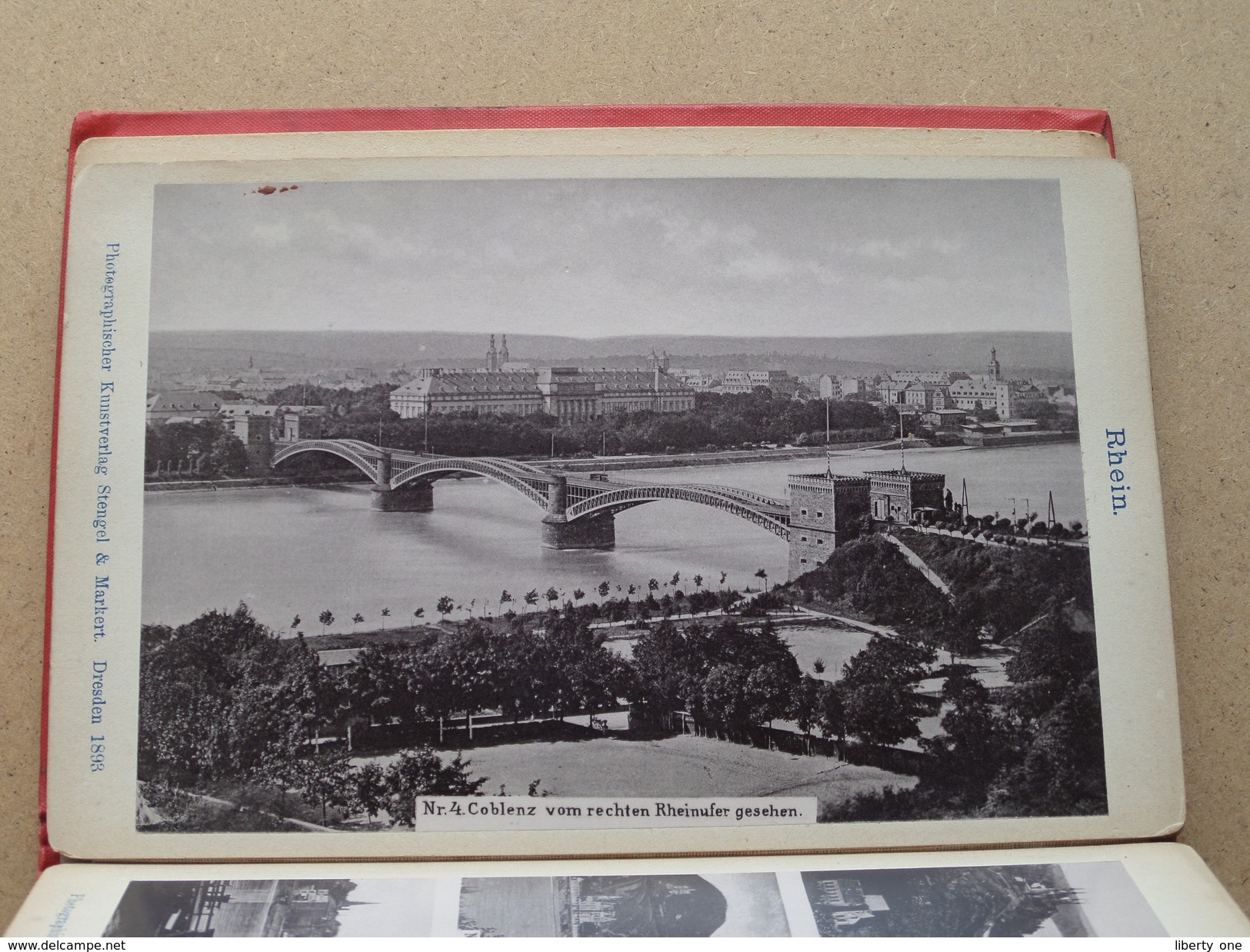 RHEIN ( Photograph STENGEL & MARKERT Dresden ) Anno 1893 ( zie foto's voor detail ) Johanna Sels Kinderdijk Holland !