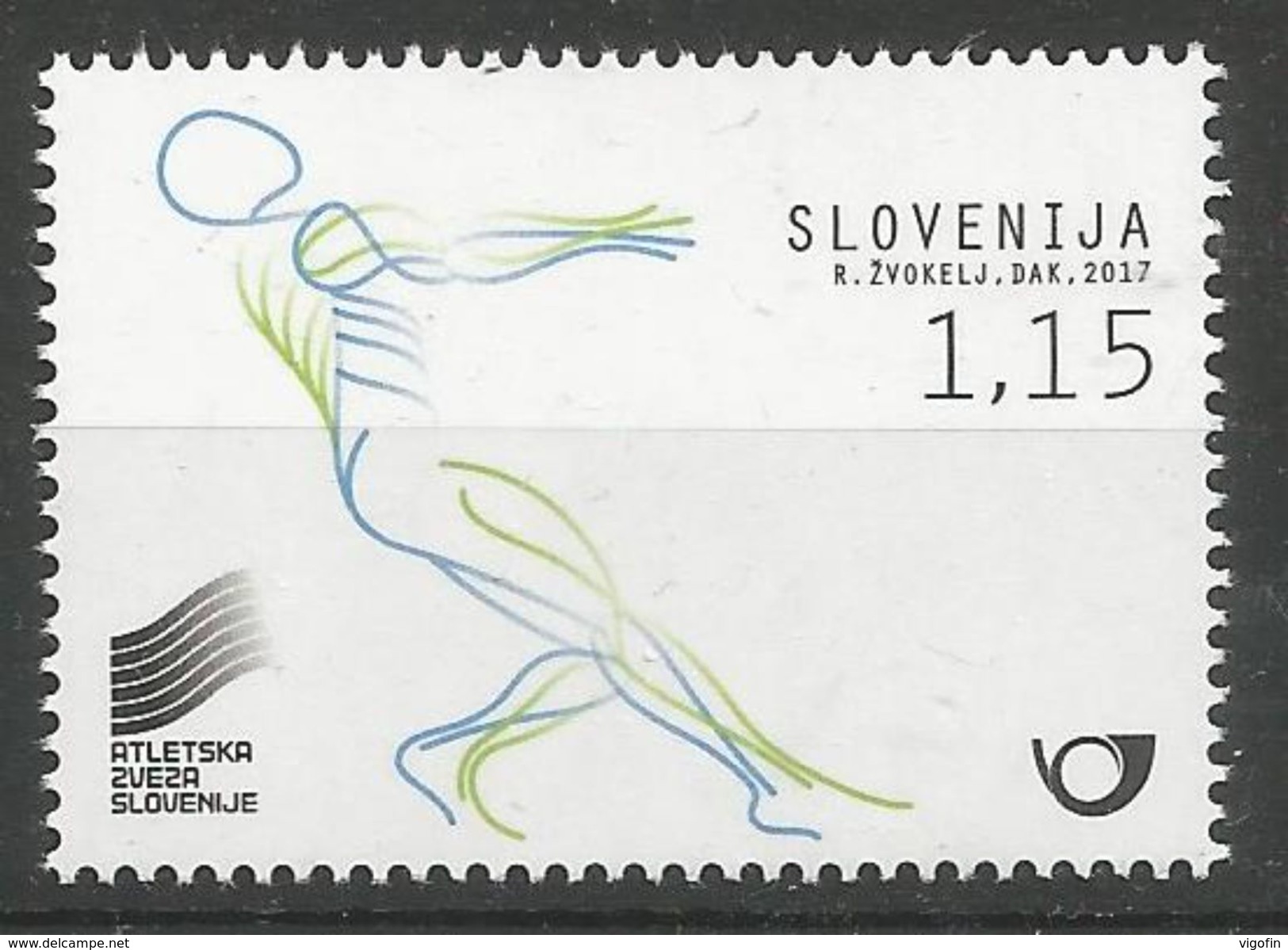 SI 2017-10 SPORT LONDON, SLOVENIA, 1 X 1v, MNH - Slovénie