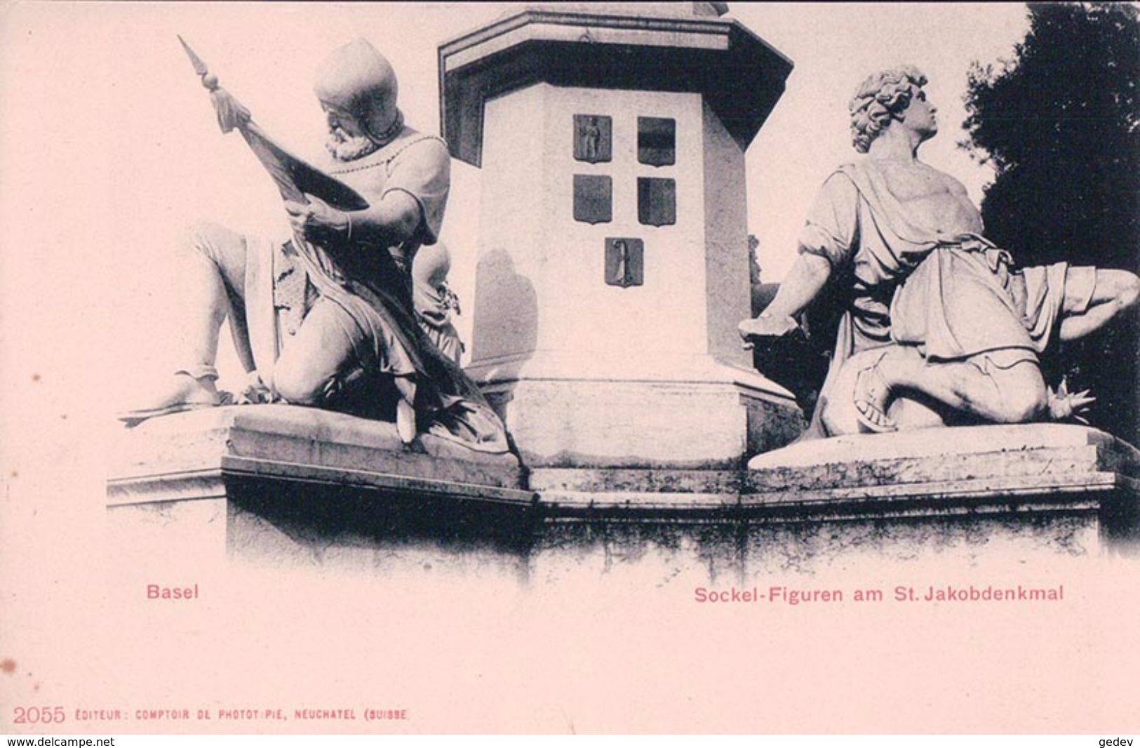 Basel, Sockel-Figuren Am Jakobdenkmal (2055) - Bâle