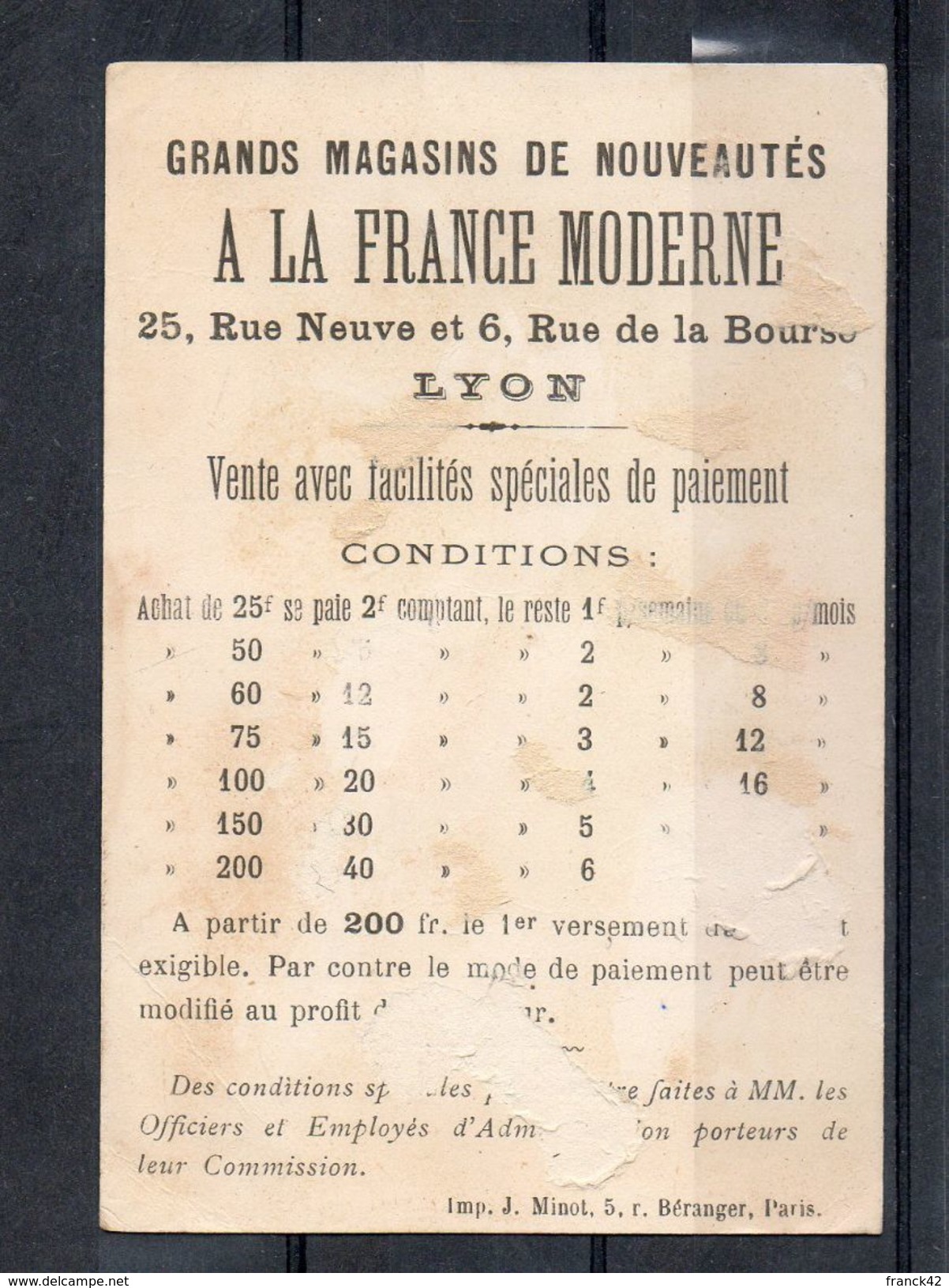 à La France Moderne. Boulogne Sur Mer - Autres & Non Classés