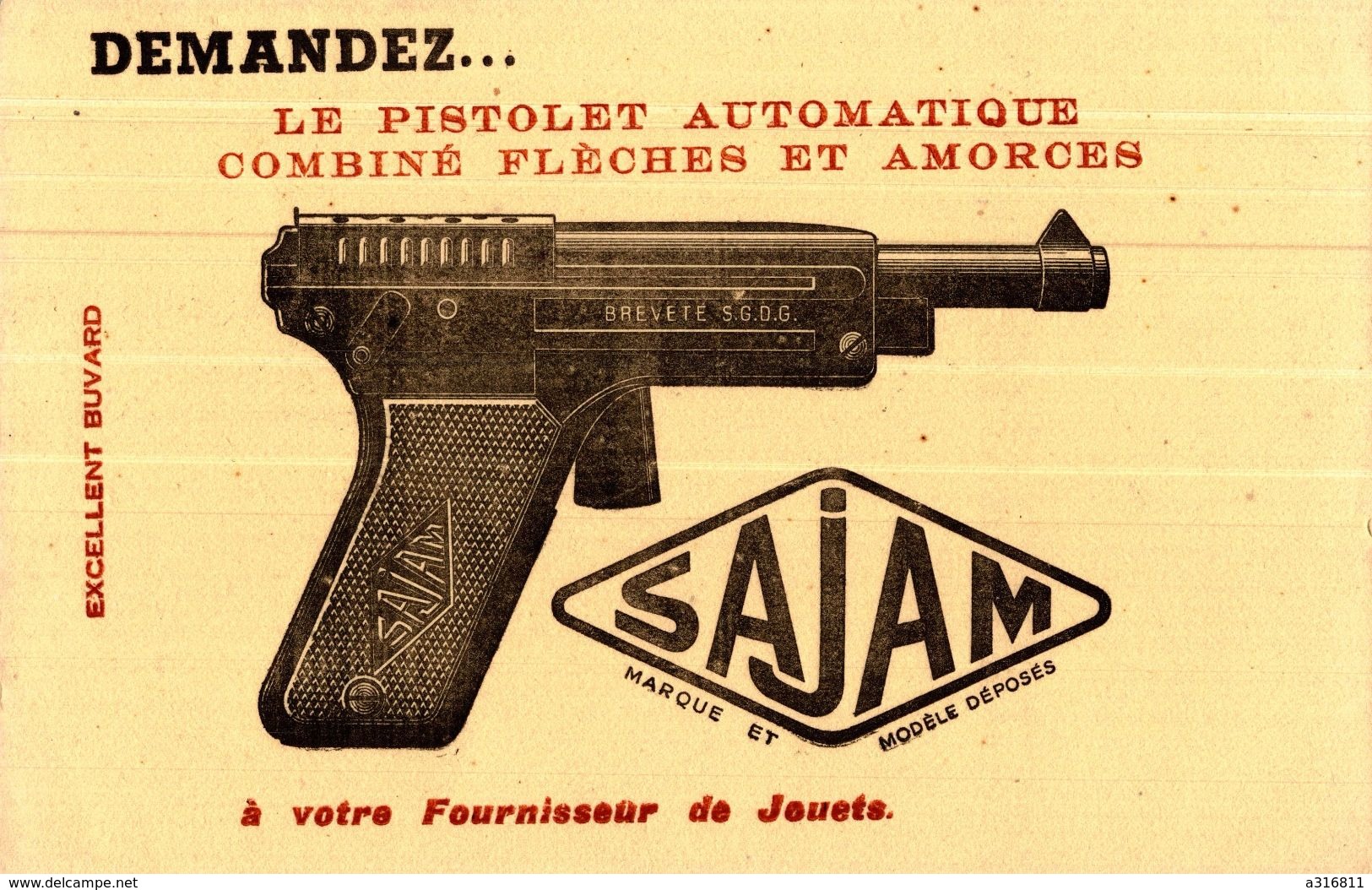 LE PISTOLET AUTOMATIQUE SAJAM  JOUET - A