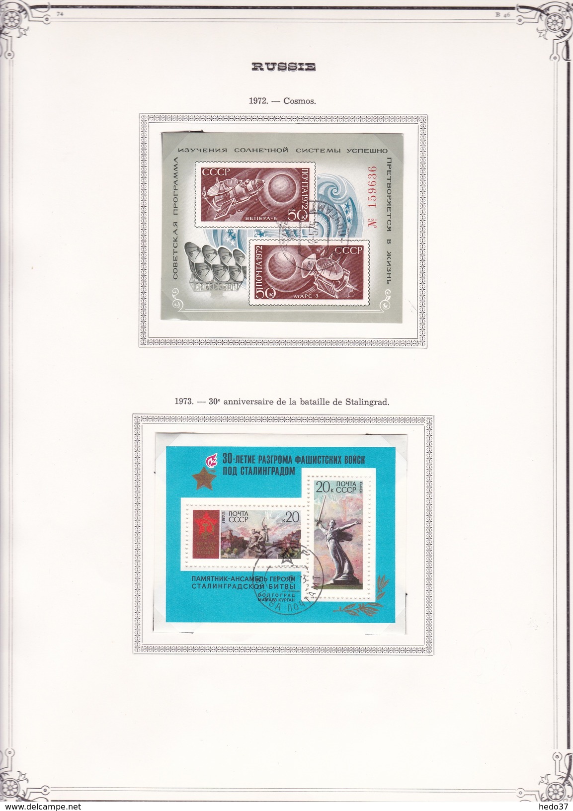 Russie  - Collection Vendue Page Par Page - Timbres Oblitérés / Neufs *(avec Charnière) -Qualité B/TB - Blocs & Feuillets