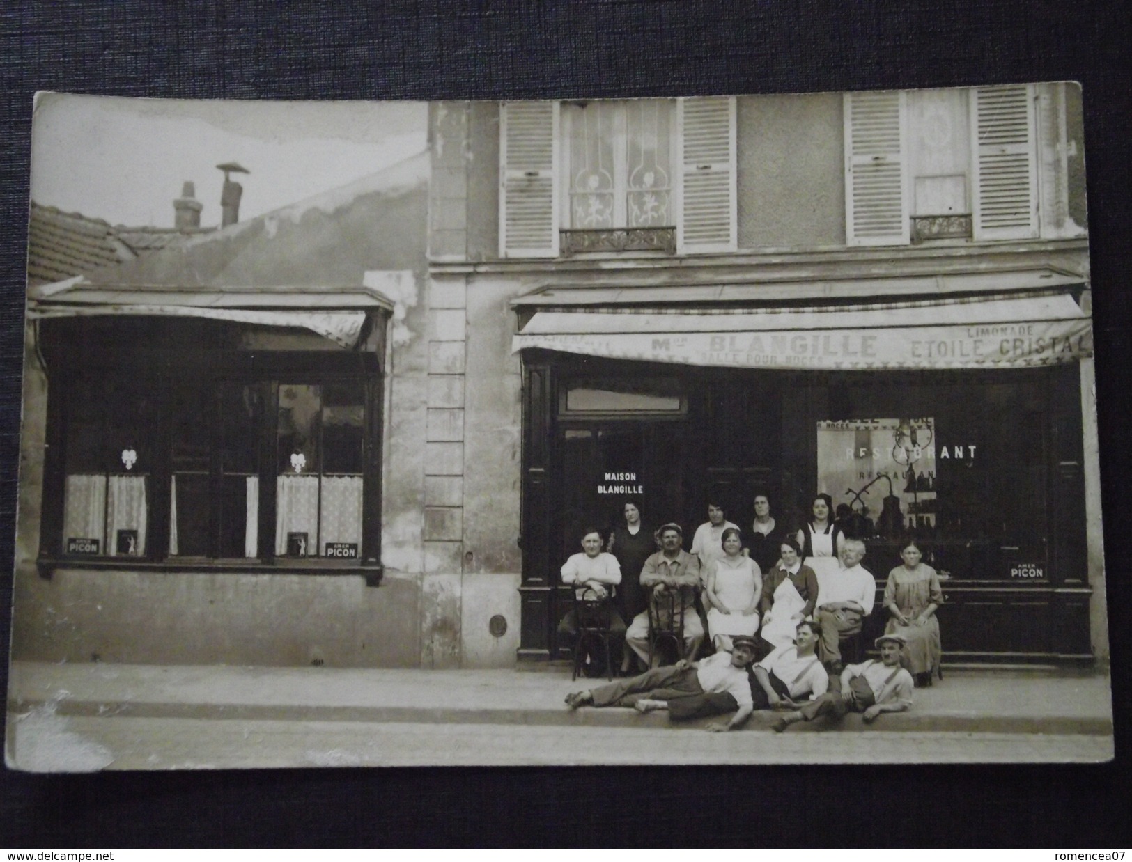 RESTAURANT - MAISON BLANGILLE - Carte-photo - Lieu à Situer - Vers 1910 - Animée - Non Voyagée - Restaurants