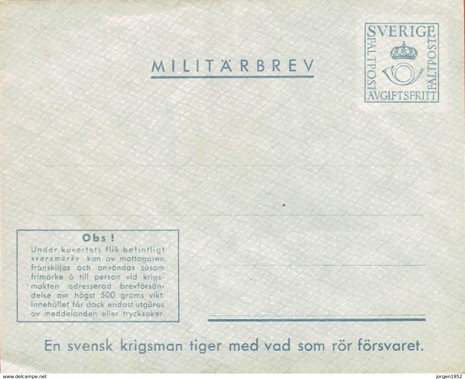 SWEDEN #  MILITARY LETTER - Militaires