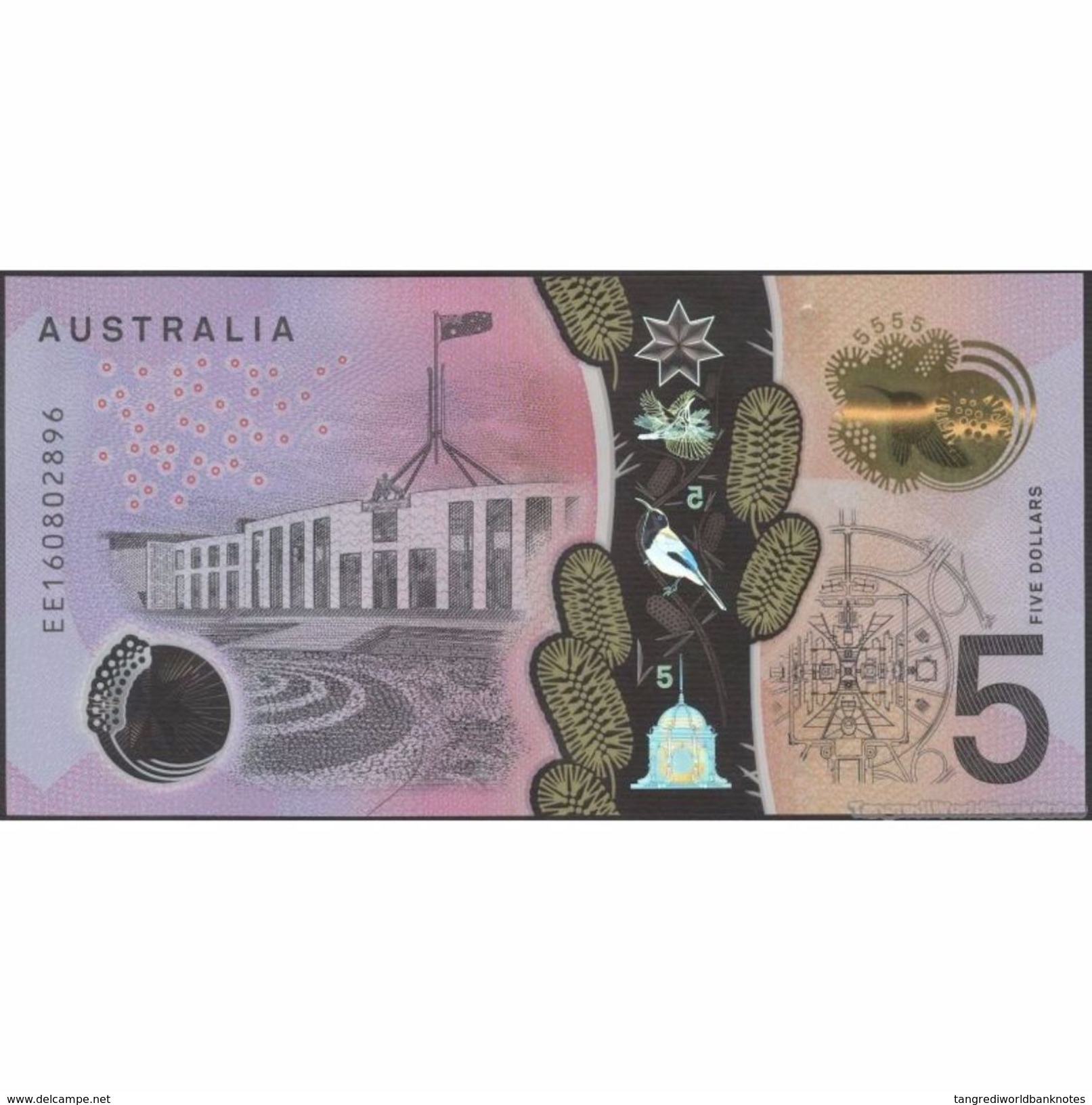 TWN - AUSTRALIA 62 - 5 Dollars 2016 - Polymer - Prefix EE - Signatures: Stevens & Fraser UNC - Altri & Non Classificati