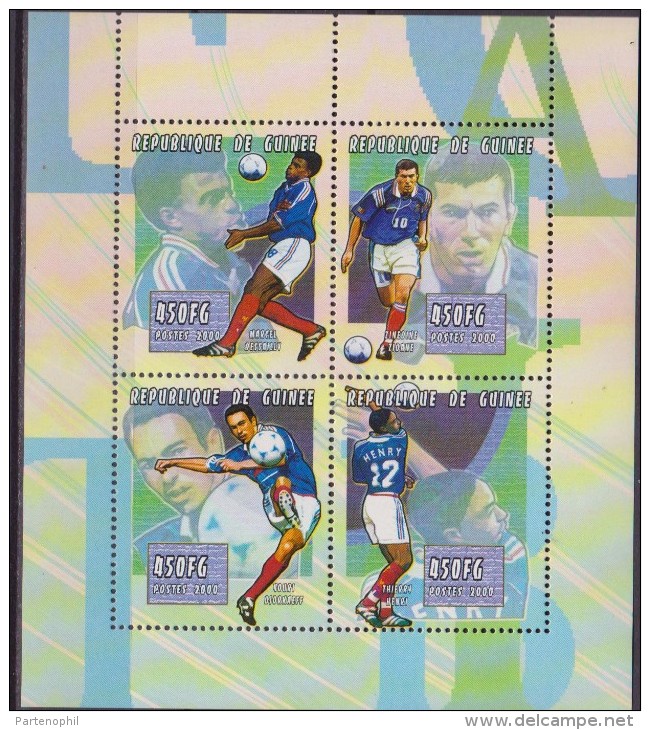 REP. GUINEE TOP PLAYER - ZIDANE/HENRI... SOCCER / CALCIO / FOOTBALL SHEET  MNH - Unused Stamps