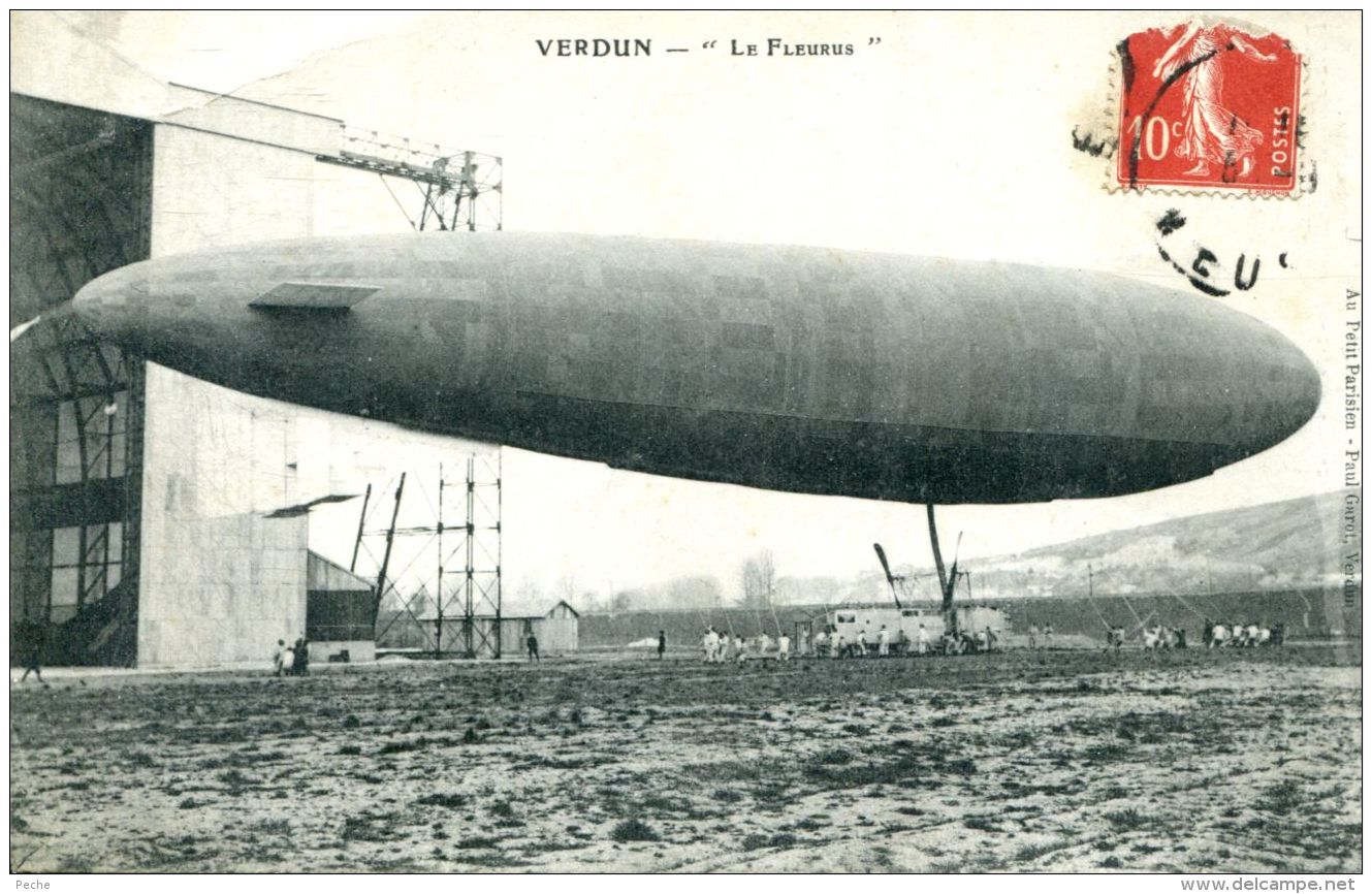 N°53941 -cpa Verdun -le Fleurus- - Zeppeline