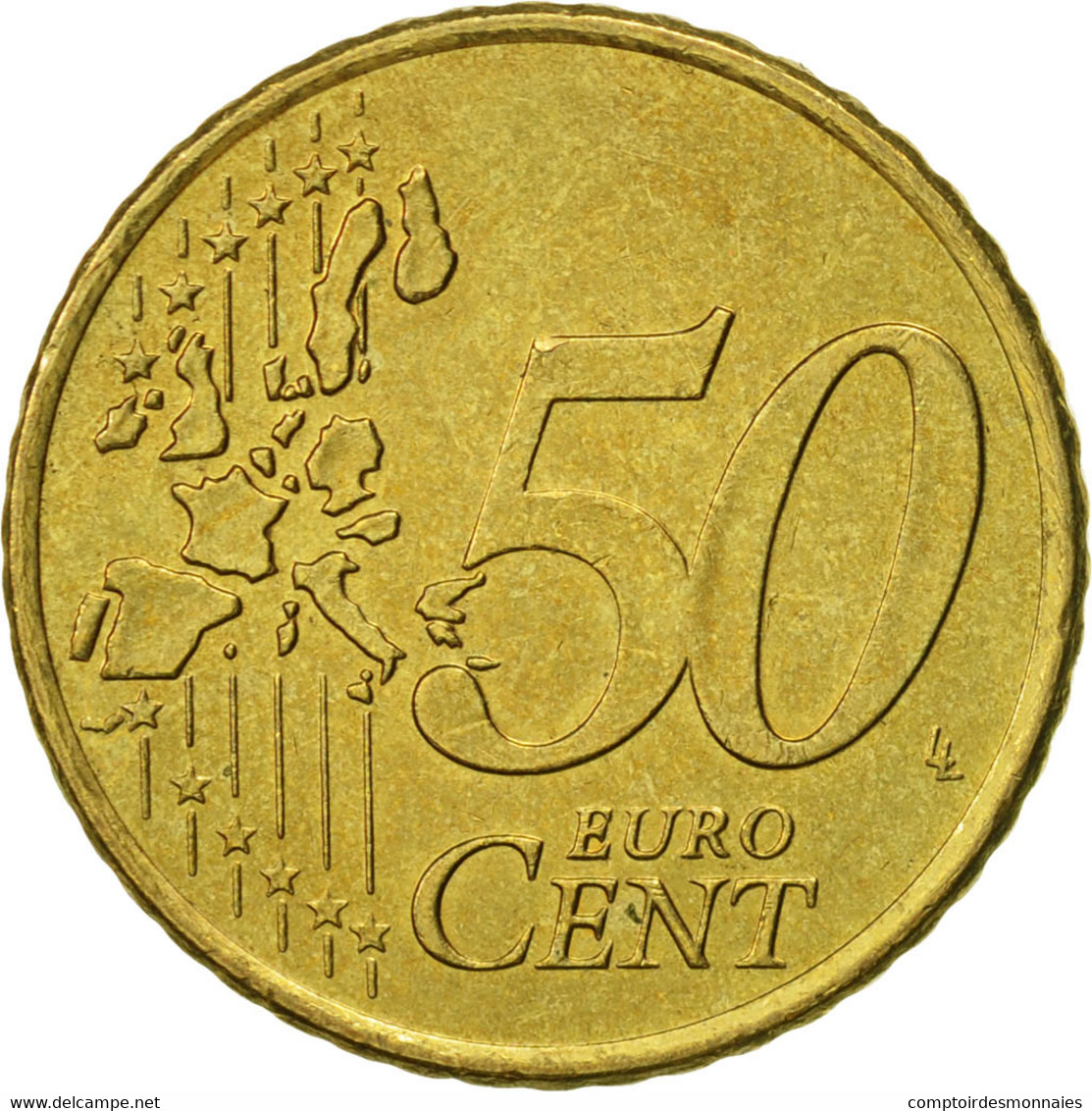 IRELAND REPUBLIC, 50 Euro Cent, 2005, TTB, Laiton, KM:37 - Irland