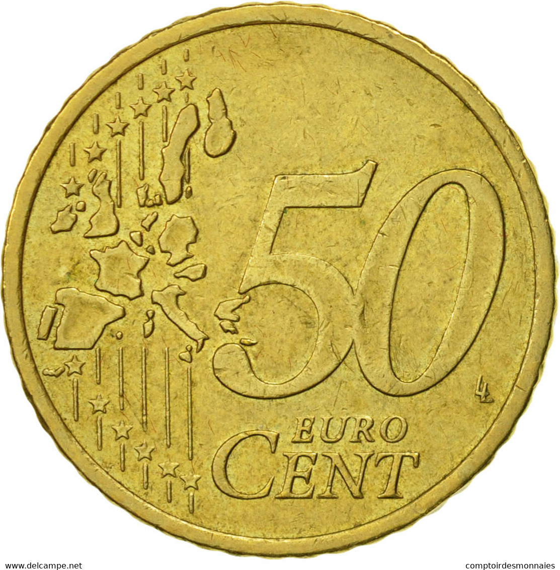 IRELAND REPUBLIC, 50 Euro Cent, 2002, TTB, Laiton, KM:37 - Irlanda