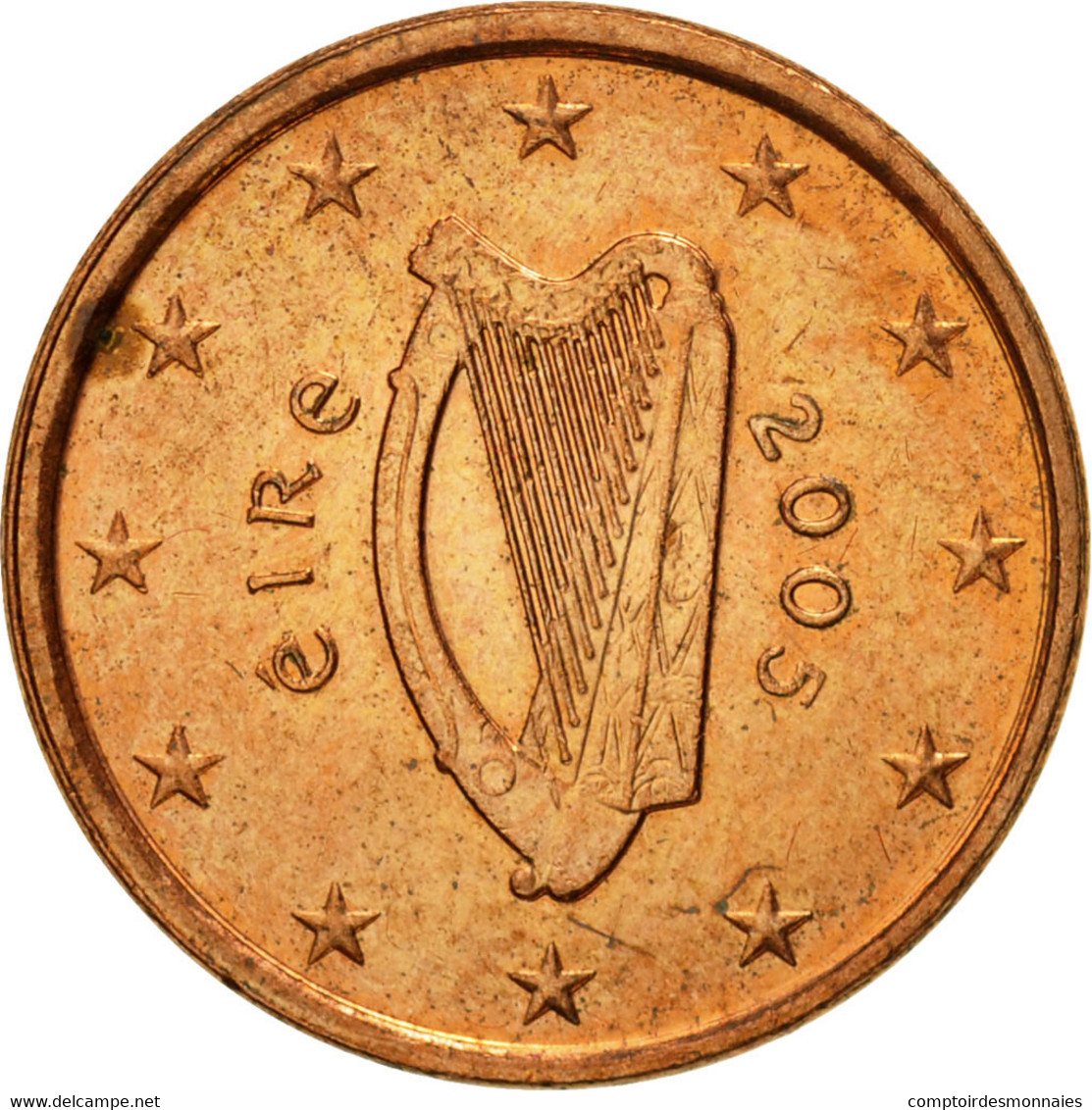 IRELAND REPUBLIC, Euro Cent, 2005, TTB, Copper Plated Steel, KM:32 - Irland