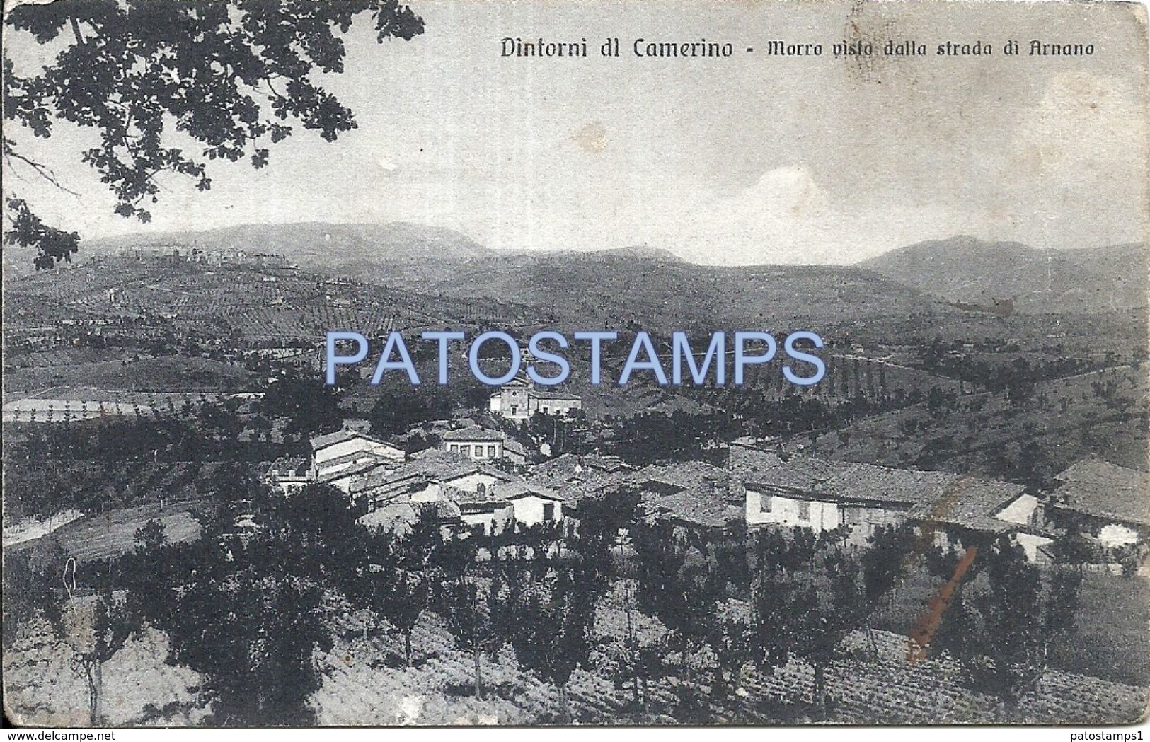 74219 ITALY  CAMERINO MARCAS MORRO VIEW FROM THE ROAD OF ARNANO CIRCULATED TO ARGENTINA POSTAL POSTCARD - Other & Unclassified